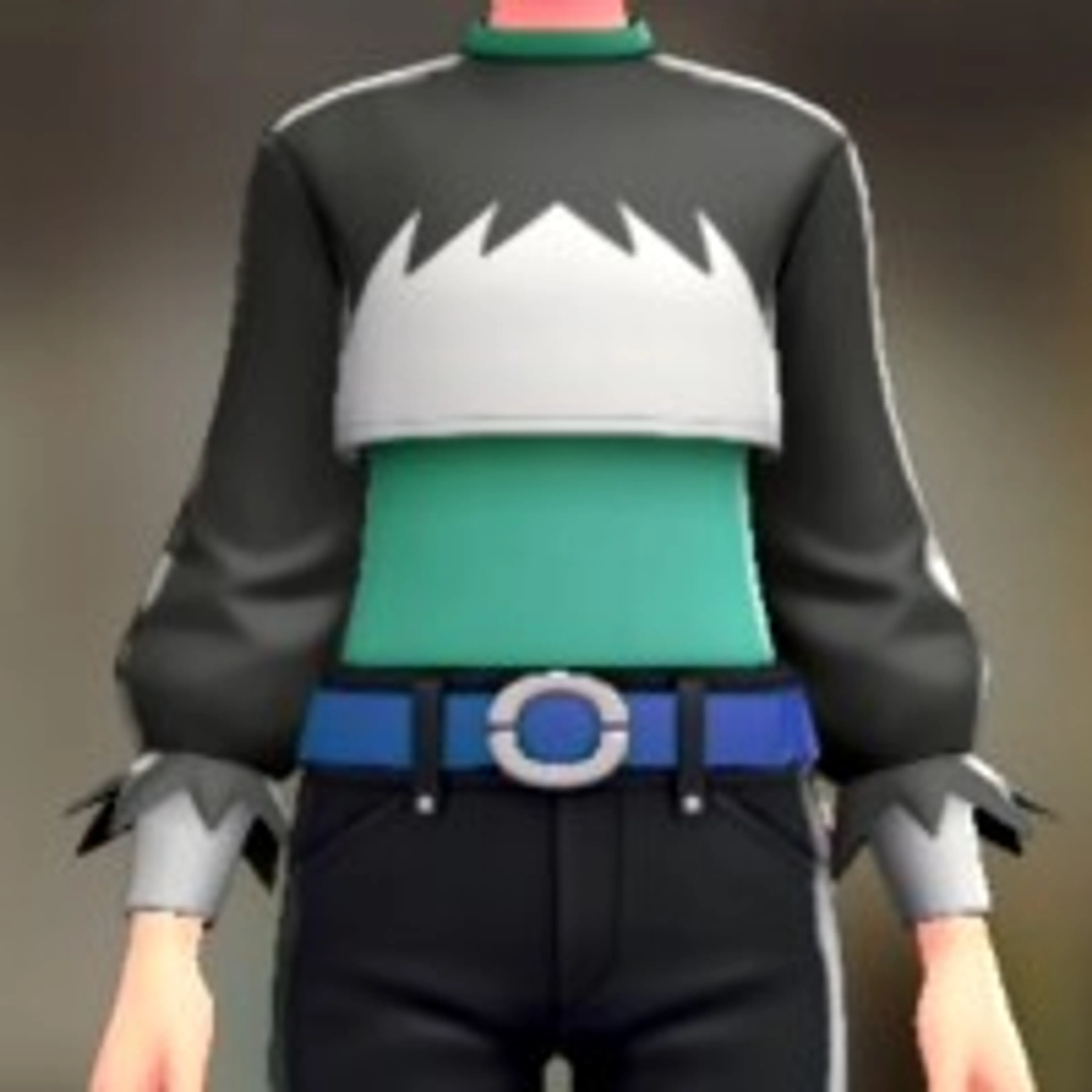 ダーククロップドセット - こわもてブラック グリーン