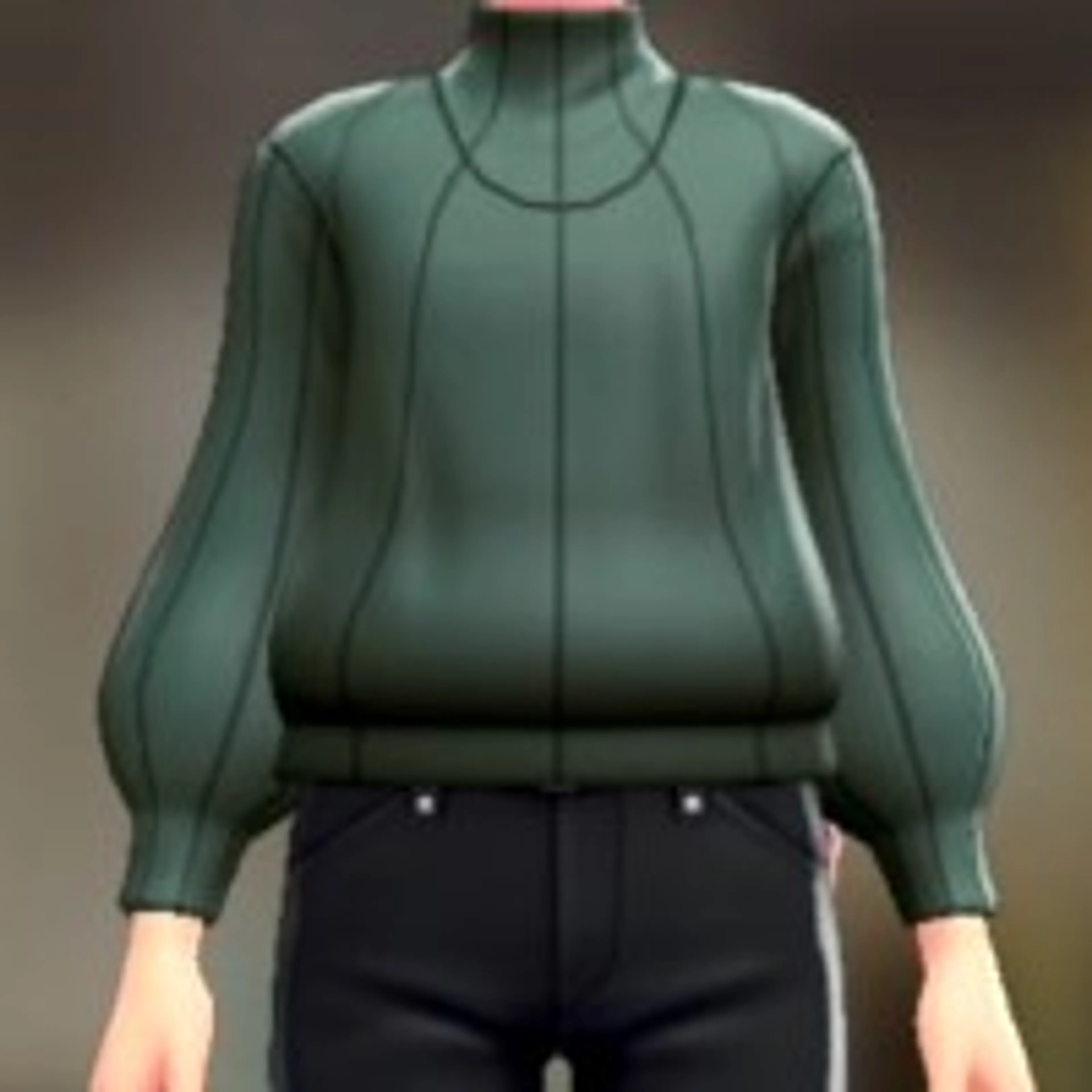 エルボーパッチセーター - グリーン