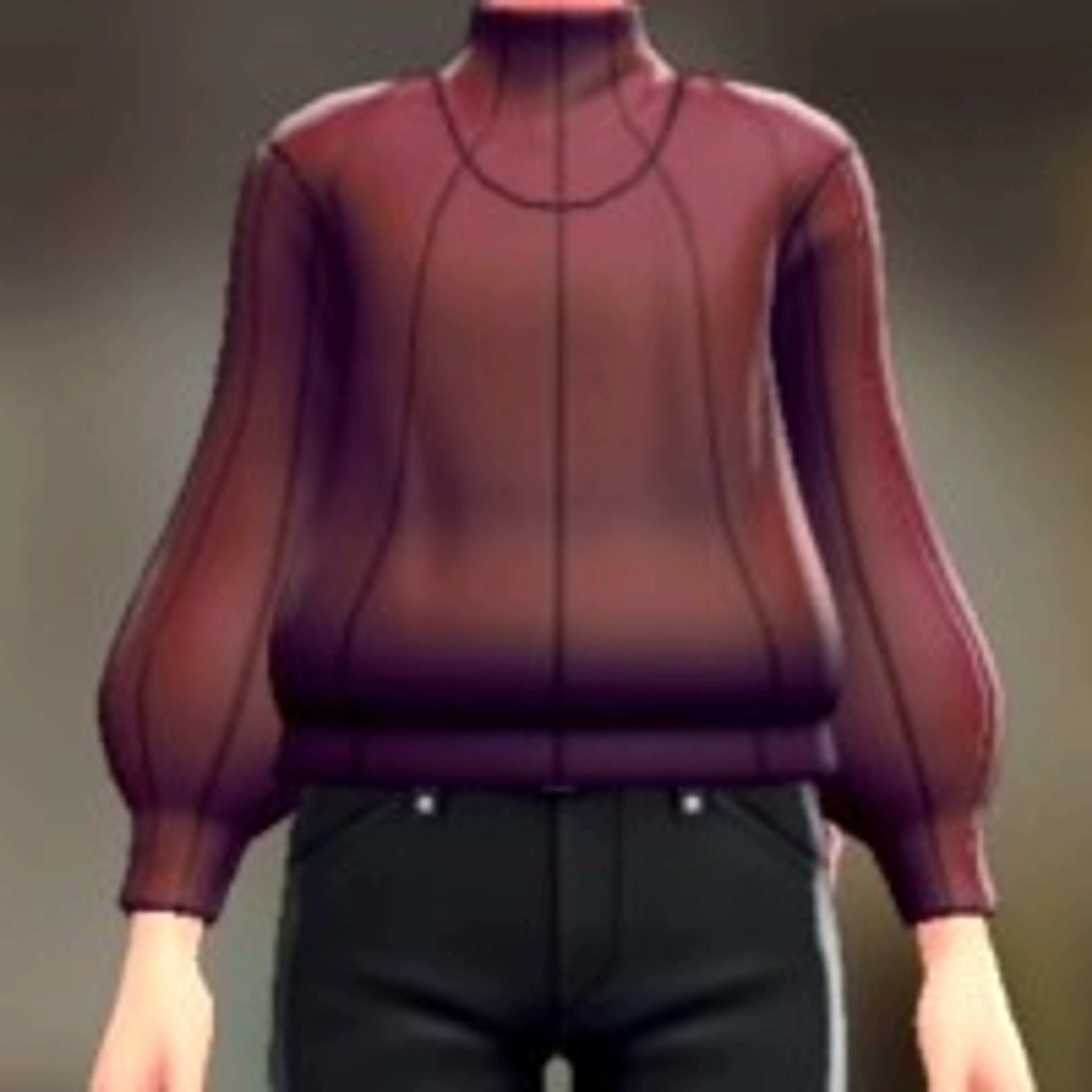 エルボーパッチセーター - ワインレッド