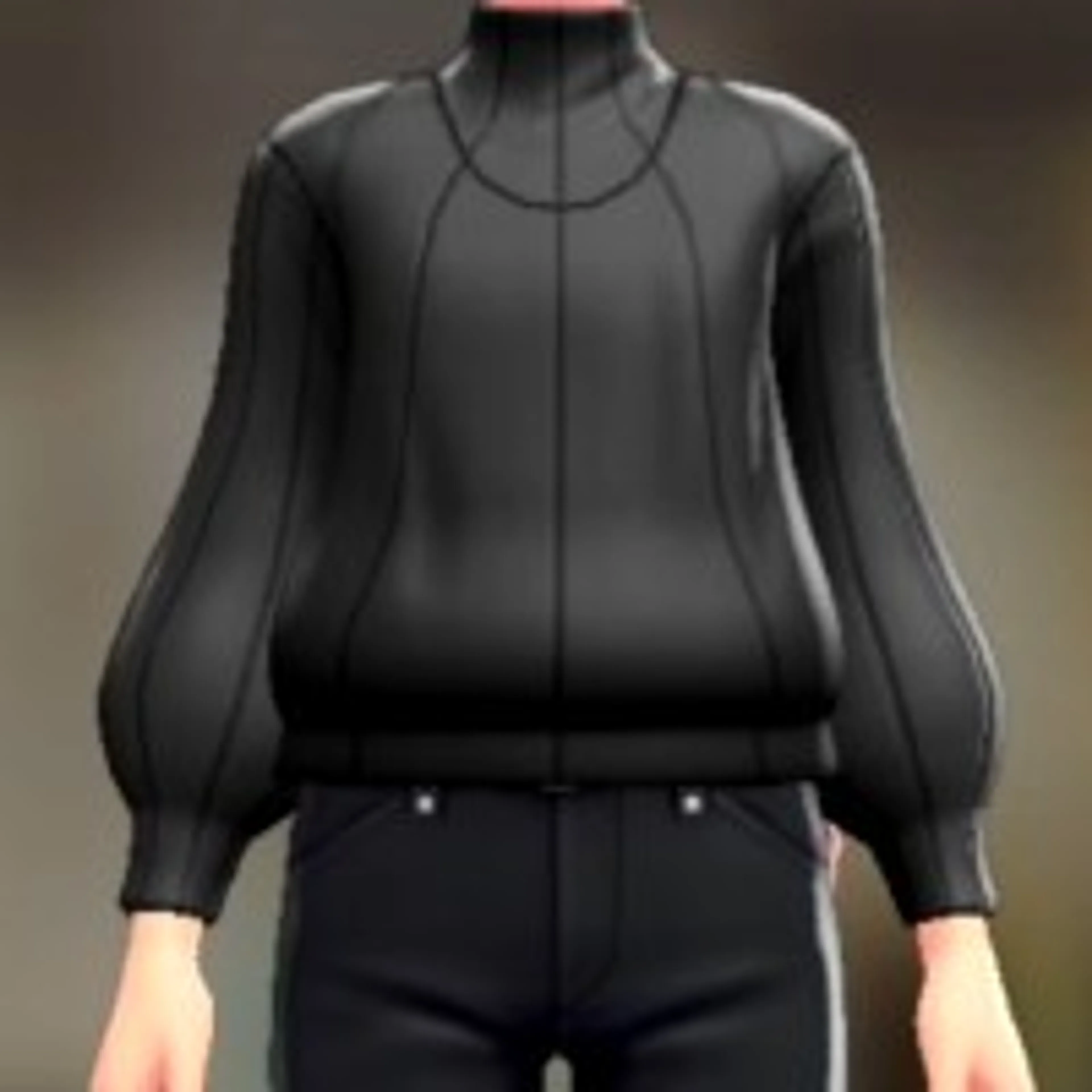 エルボーパッチセーター - ブラック