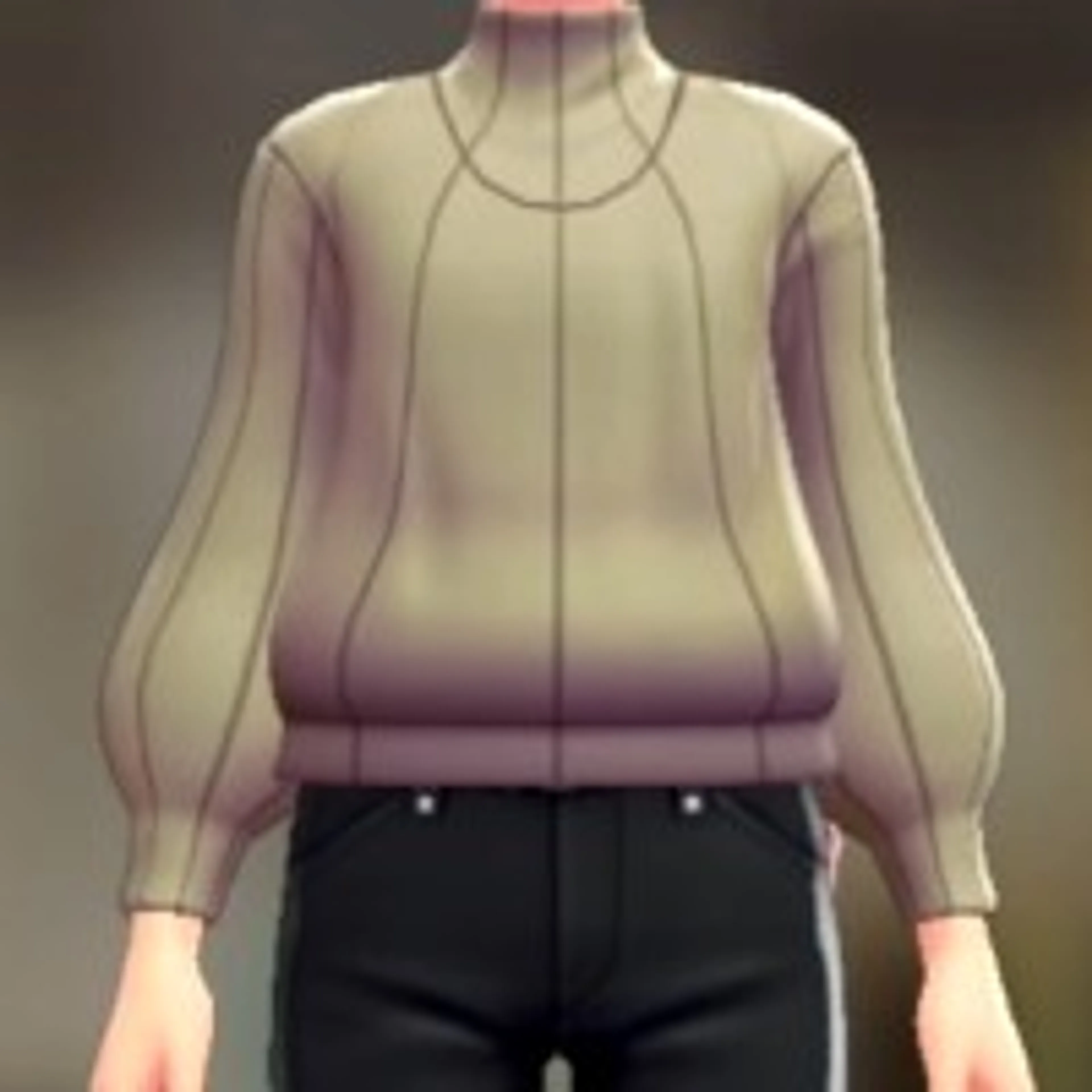 エルボーパッチセーター - ベージュ