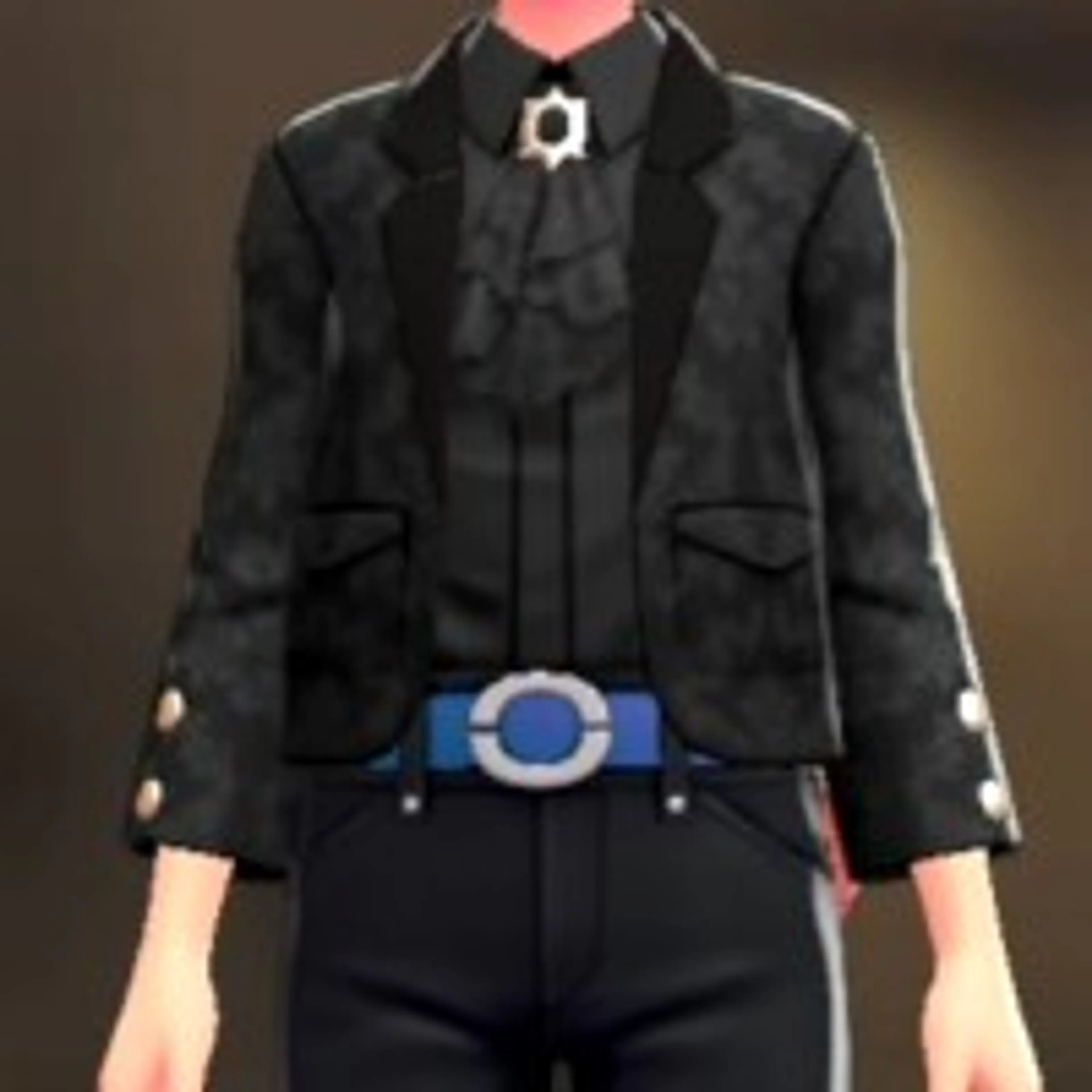 ジャケット&ブラウスセット - ダマスクブラック ブラック×ブラック