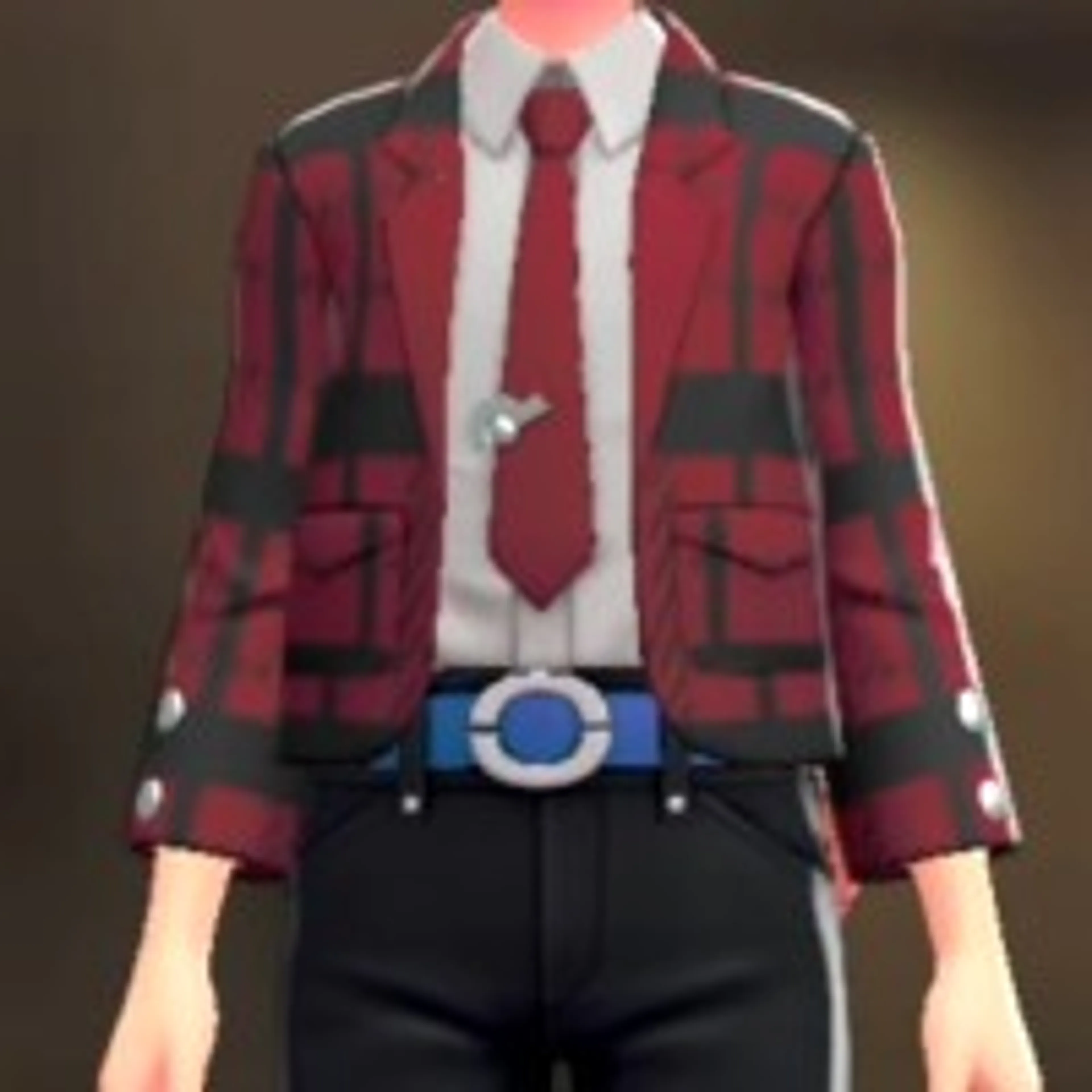 ジャケット&シャツセット - ブレイブリーレッド ライトグレー