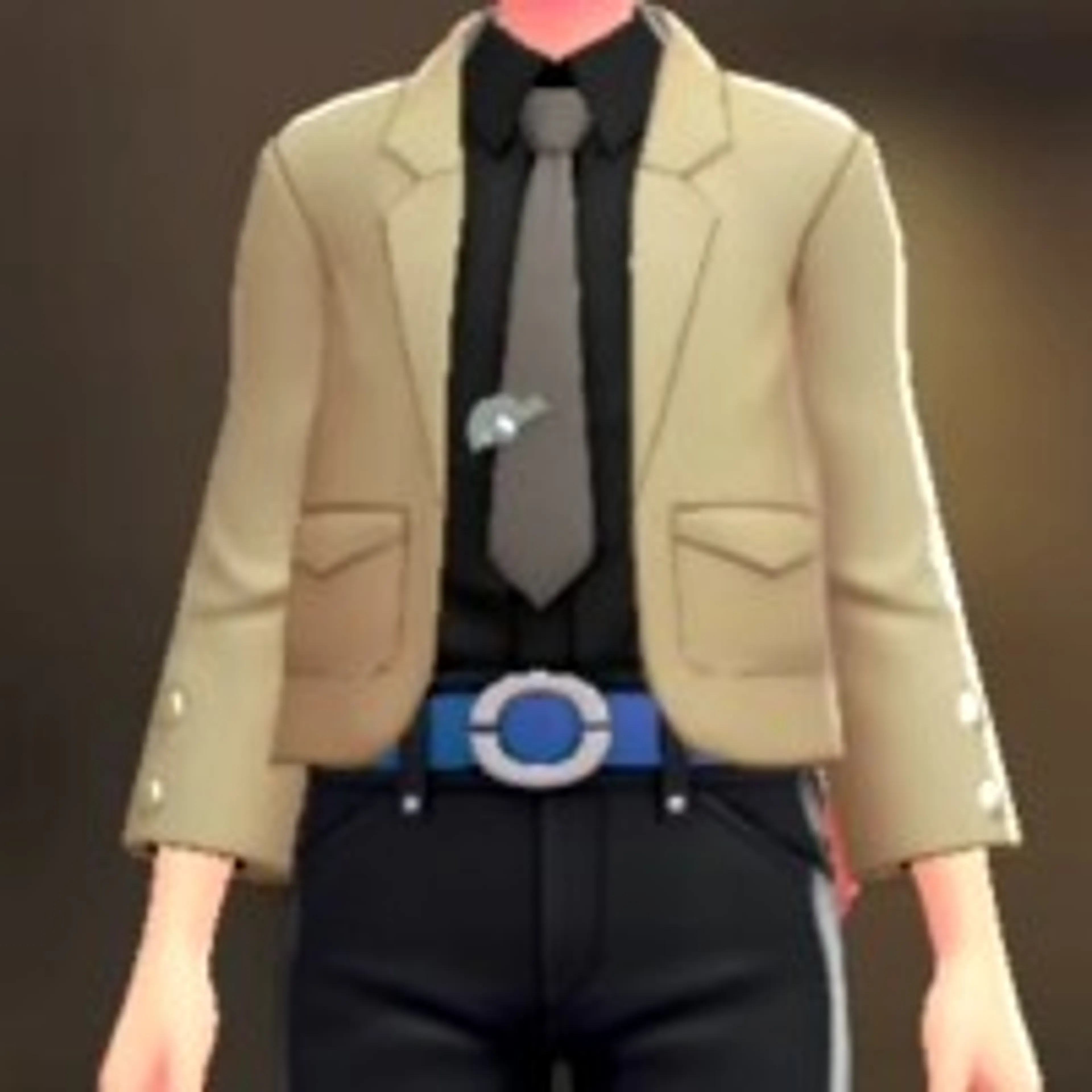 ジャケット&シャツセット - ベージュ ブラック