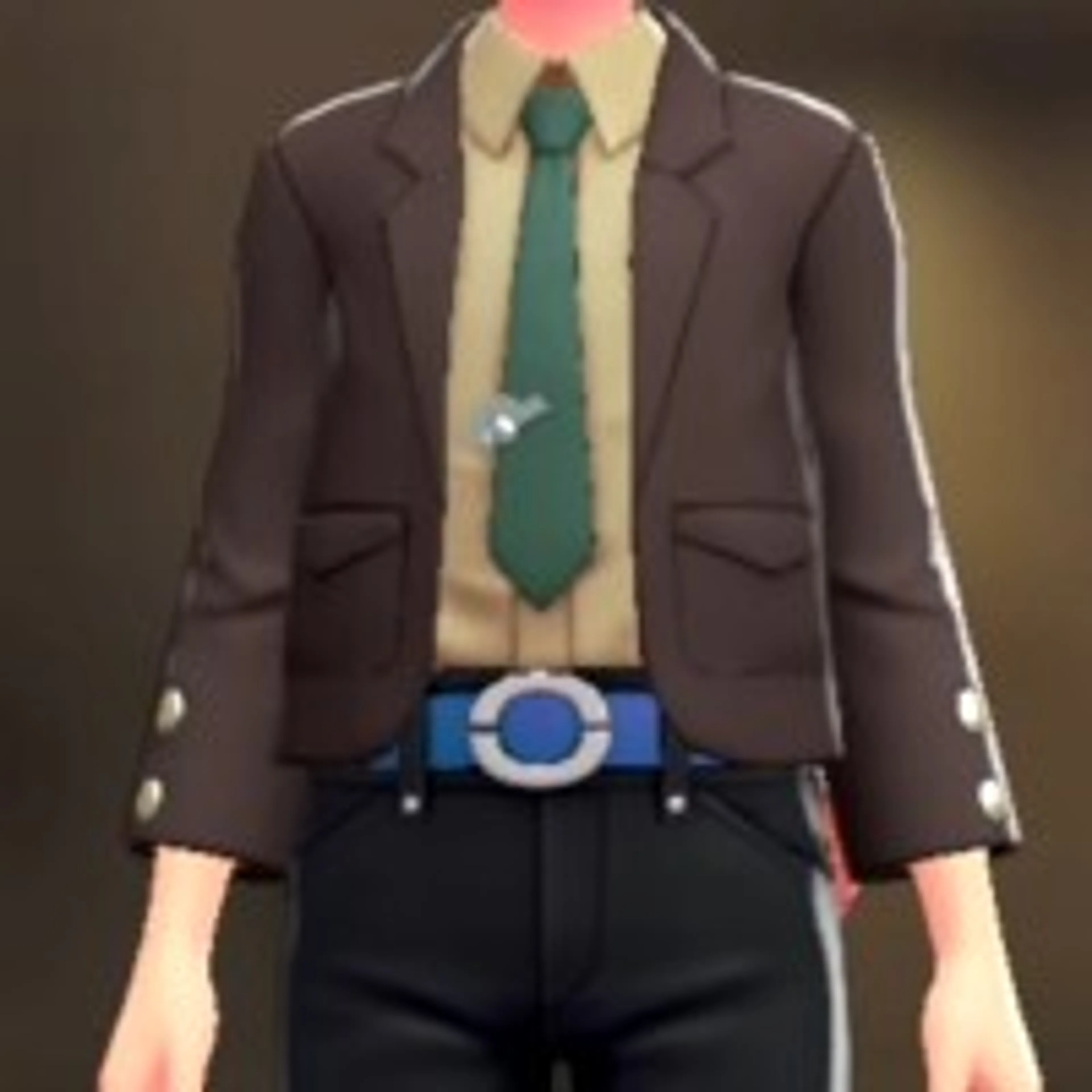 ジャケット&シャツセット - ダークブラウン ベージュ