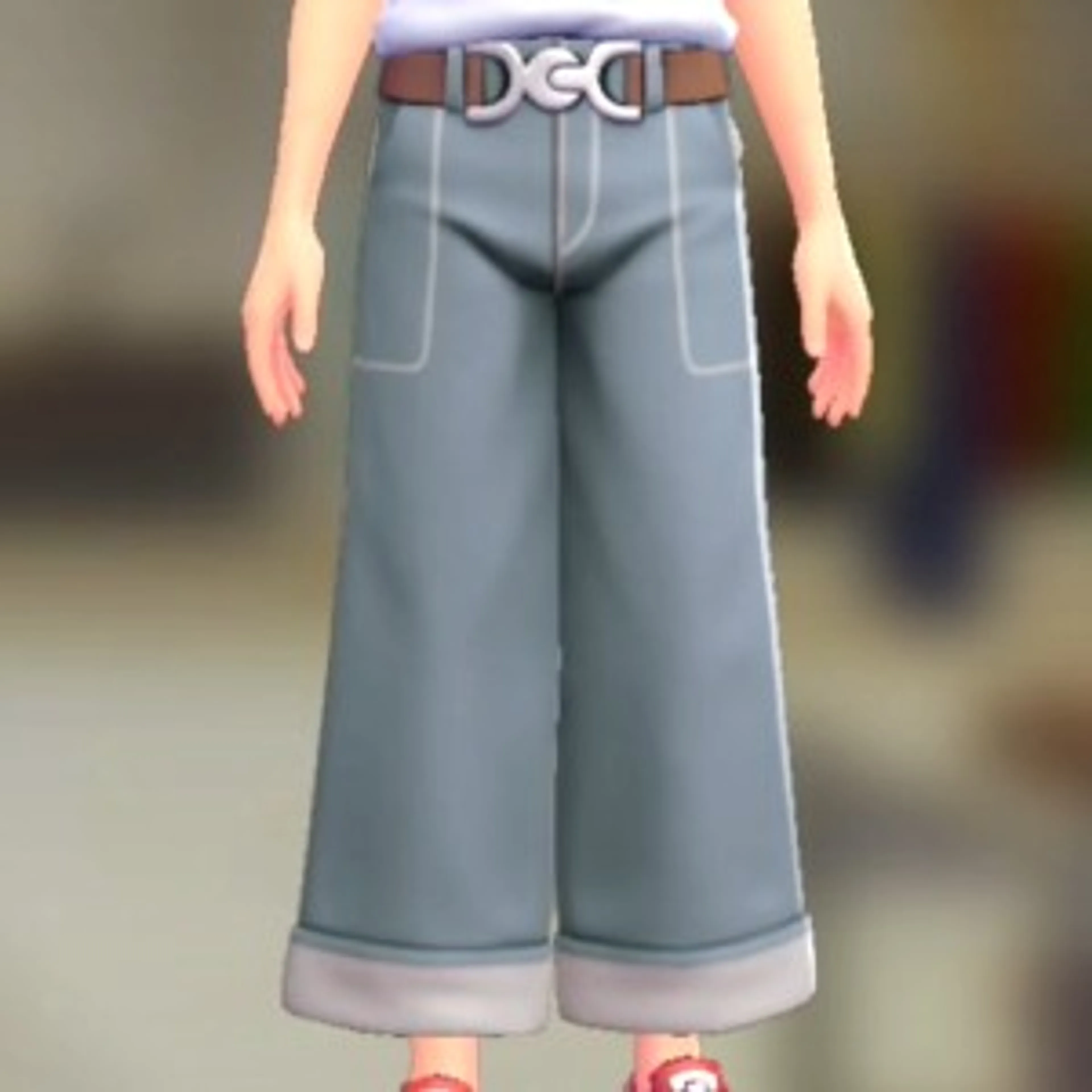 ワイドパンツセット - ブリーチデニム ブラウン