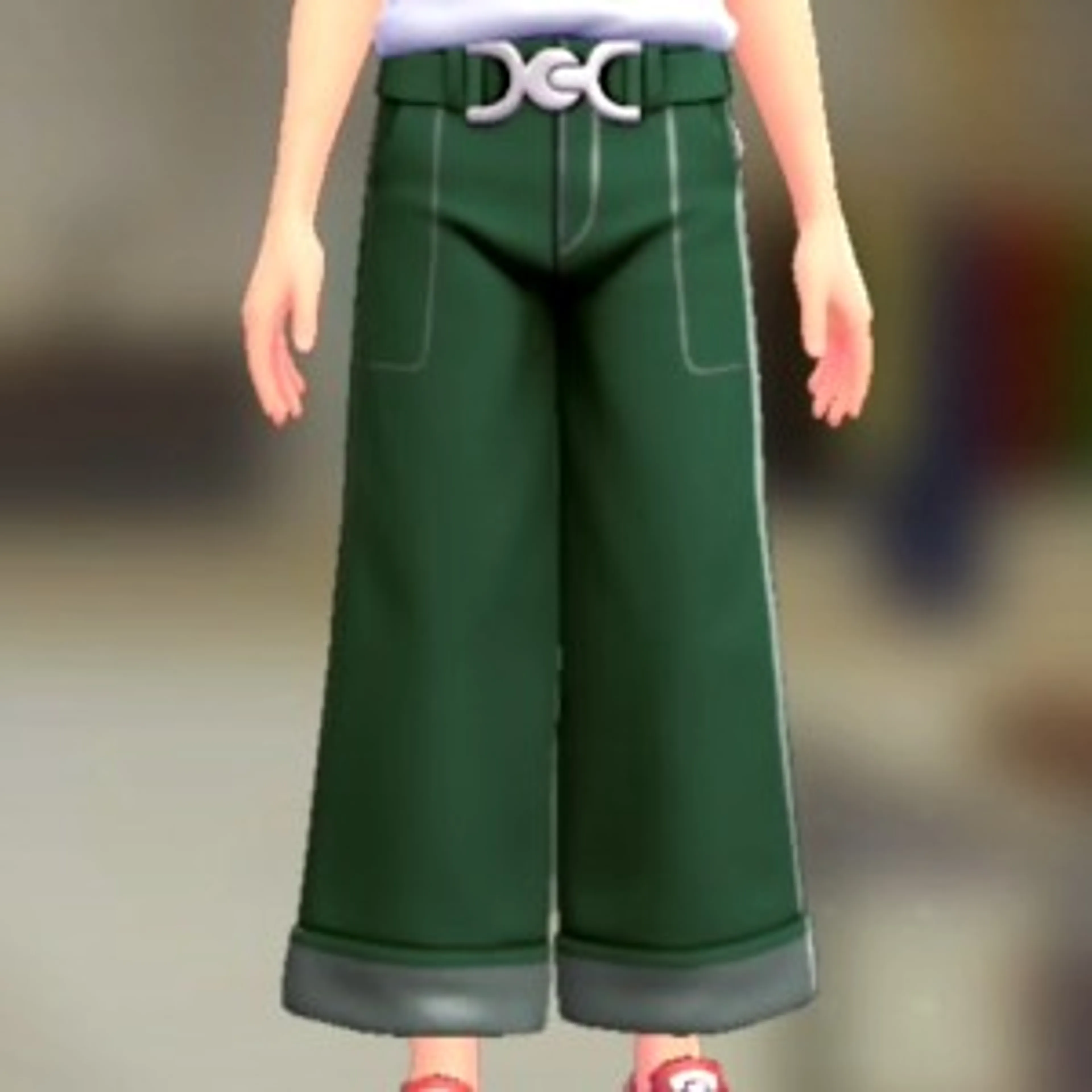 ワイドパンツセット - グリーン グリーン