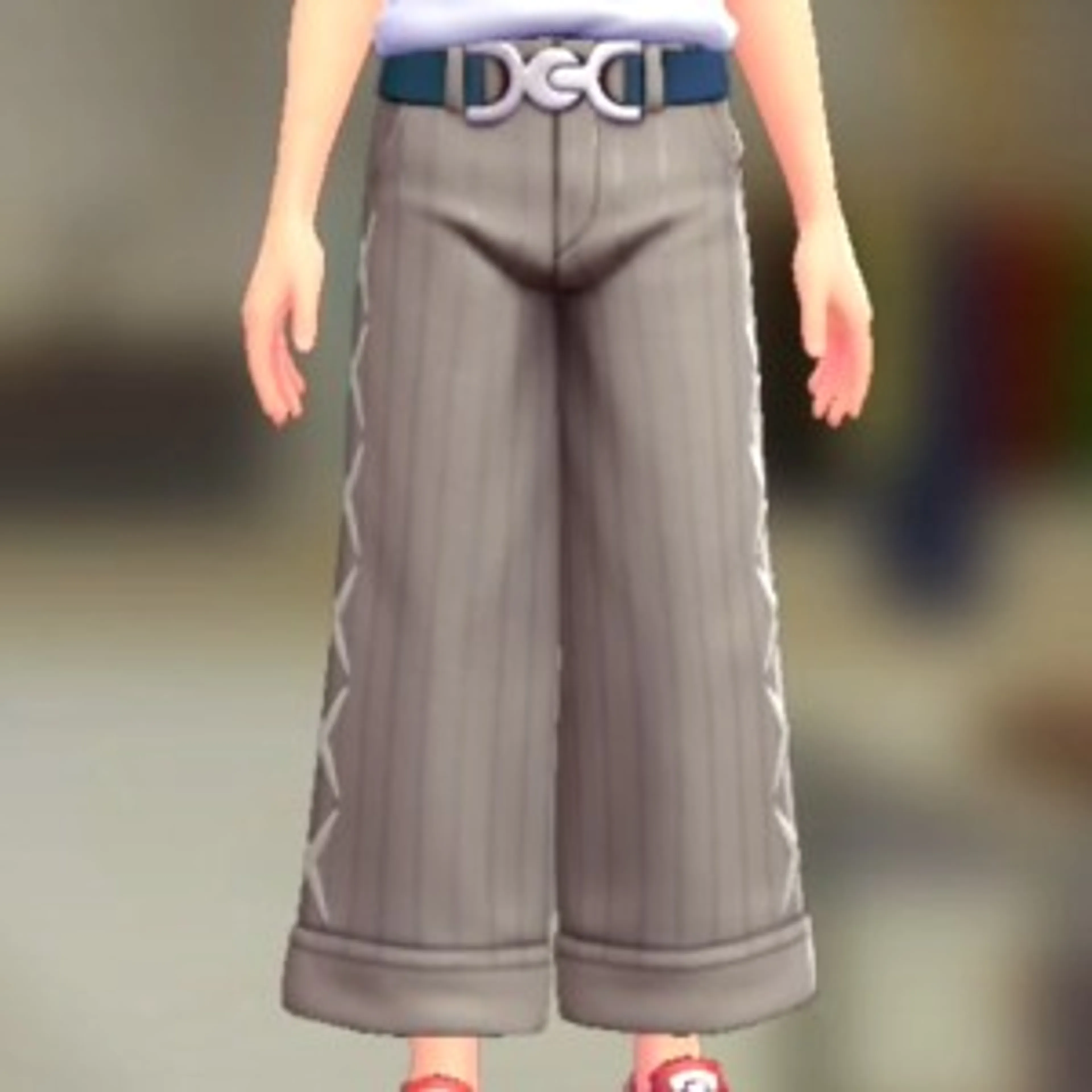 ワイドパンツセット - ライトベージュ スマルトブルー