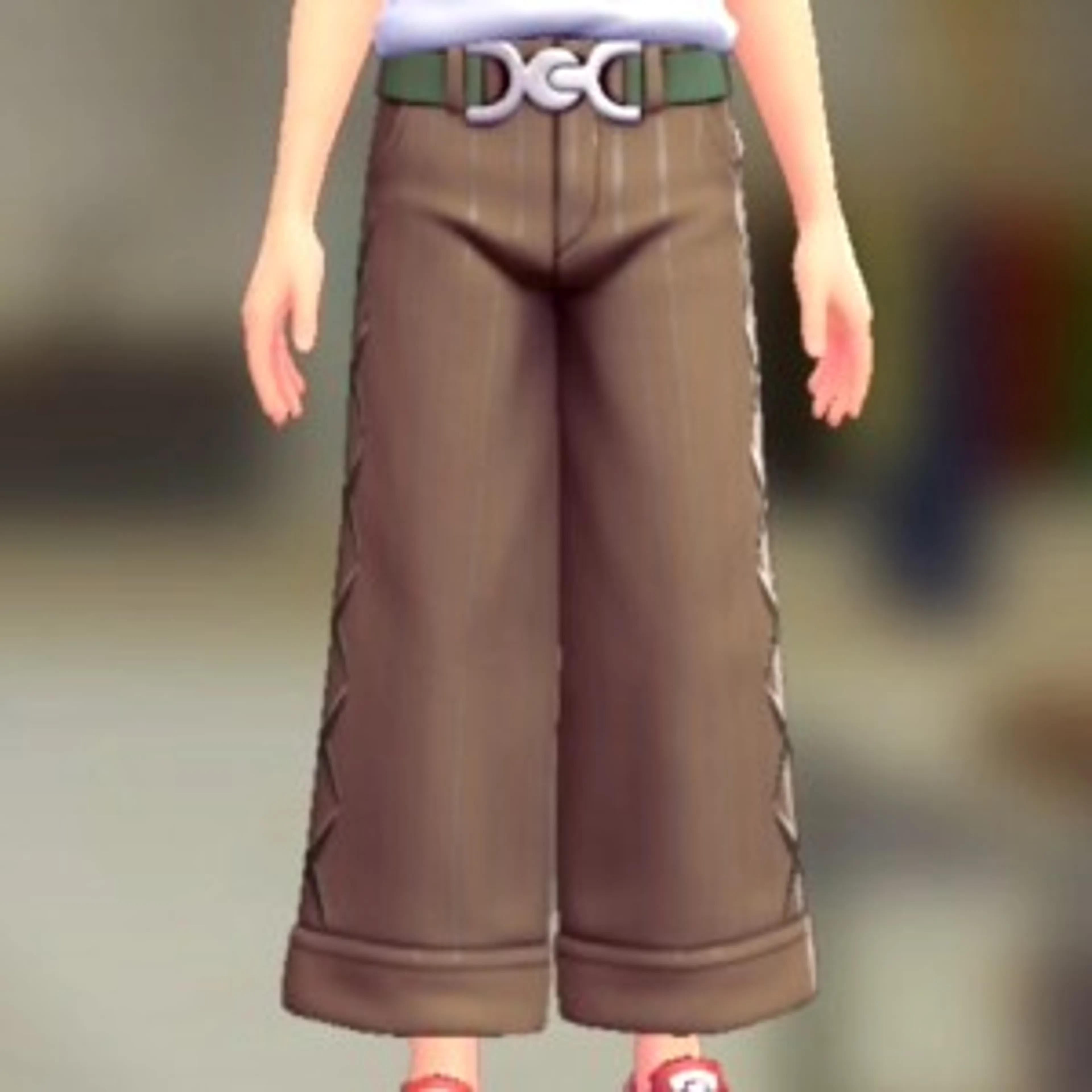 ワイドパンツセット - ライトブラウン オリーブ