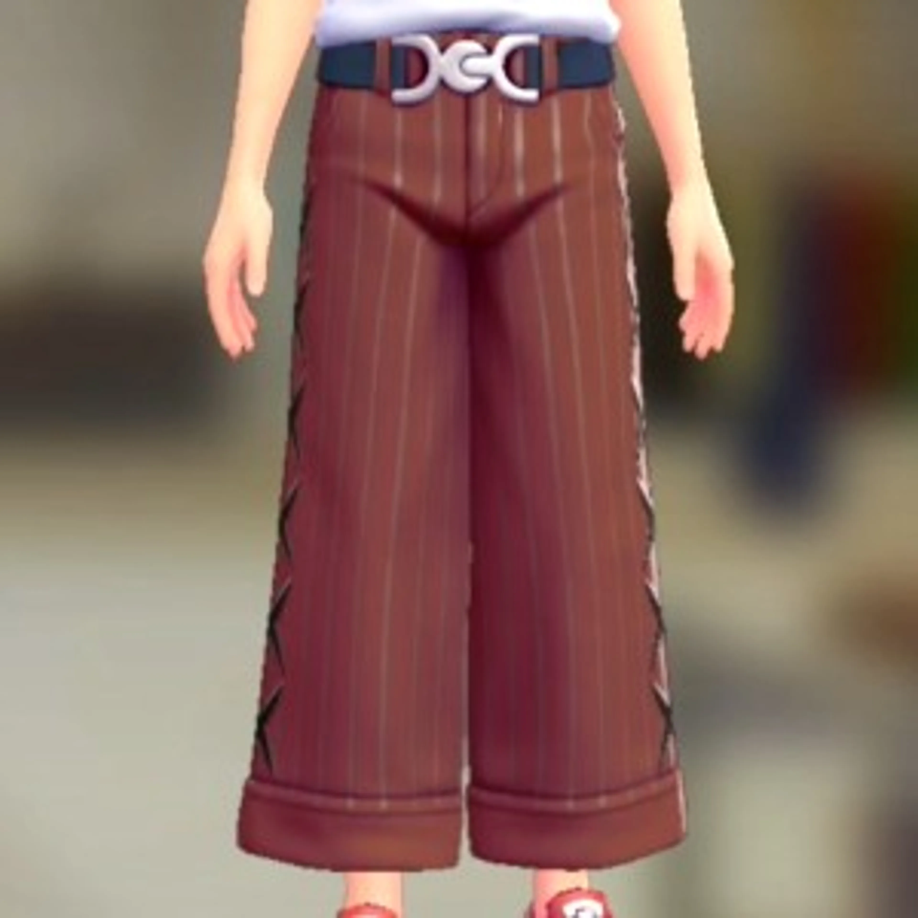 ワイドパンツセット - ボルドー ネイビー