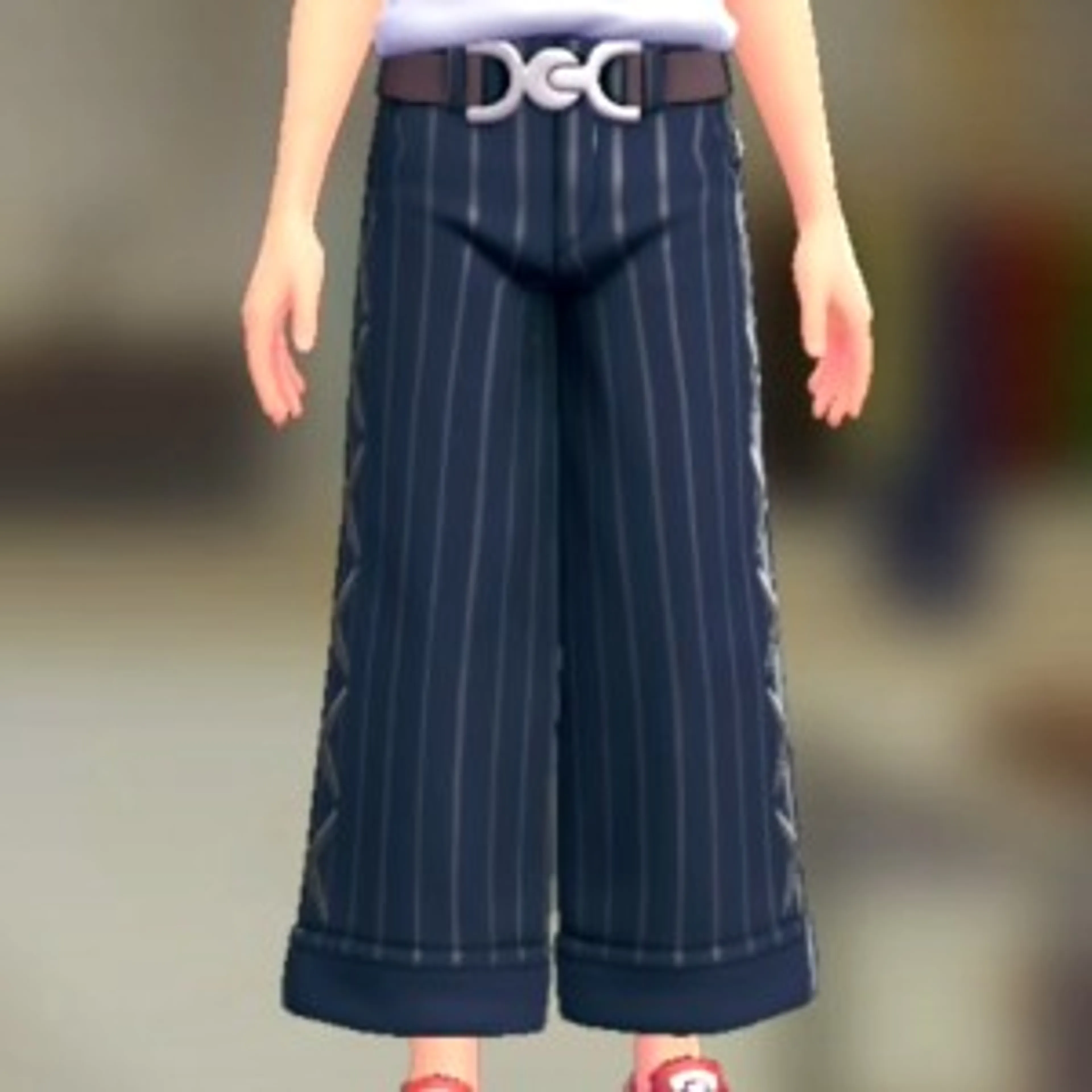 ワイドパンツセット - ネイビー ピンクブラウン