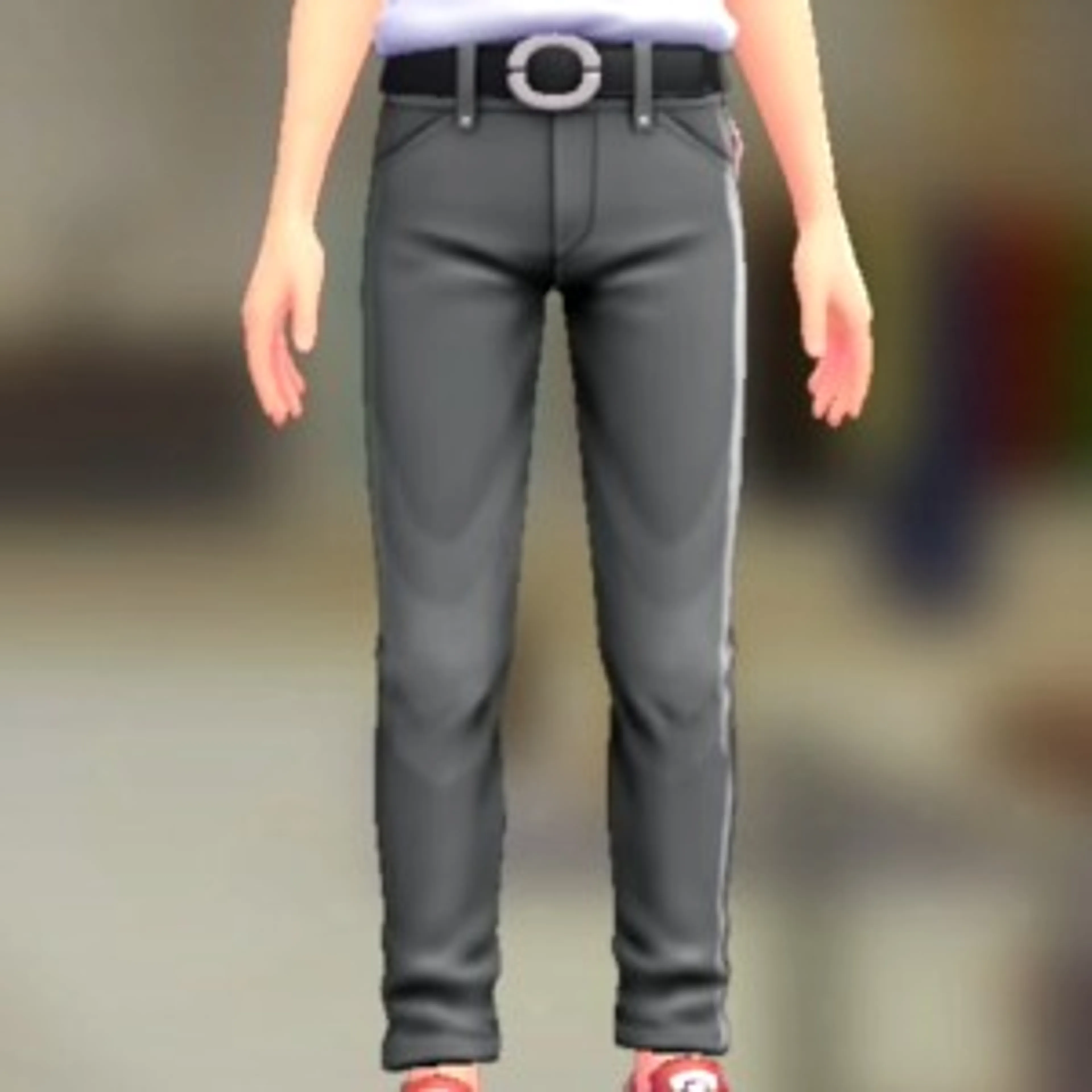 スキニーパンツセット - グレーデニム ブラック