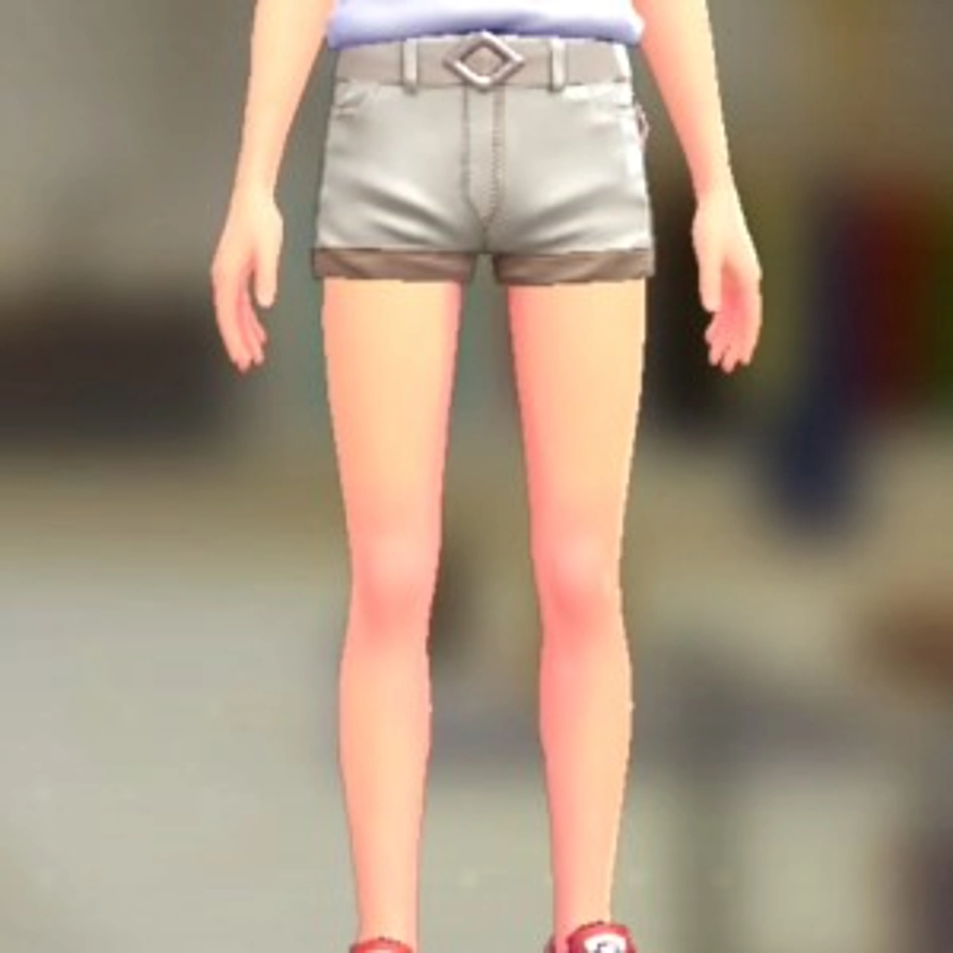 ホットパンツセット - ホワイトデニム ライトベージュ