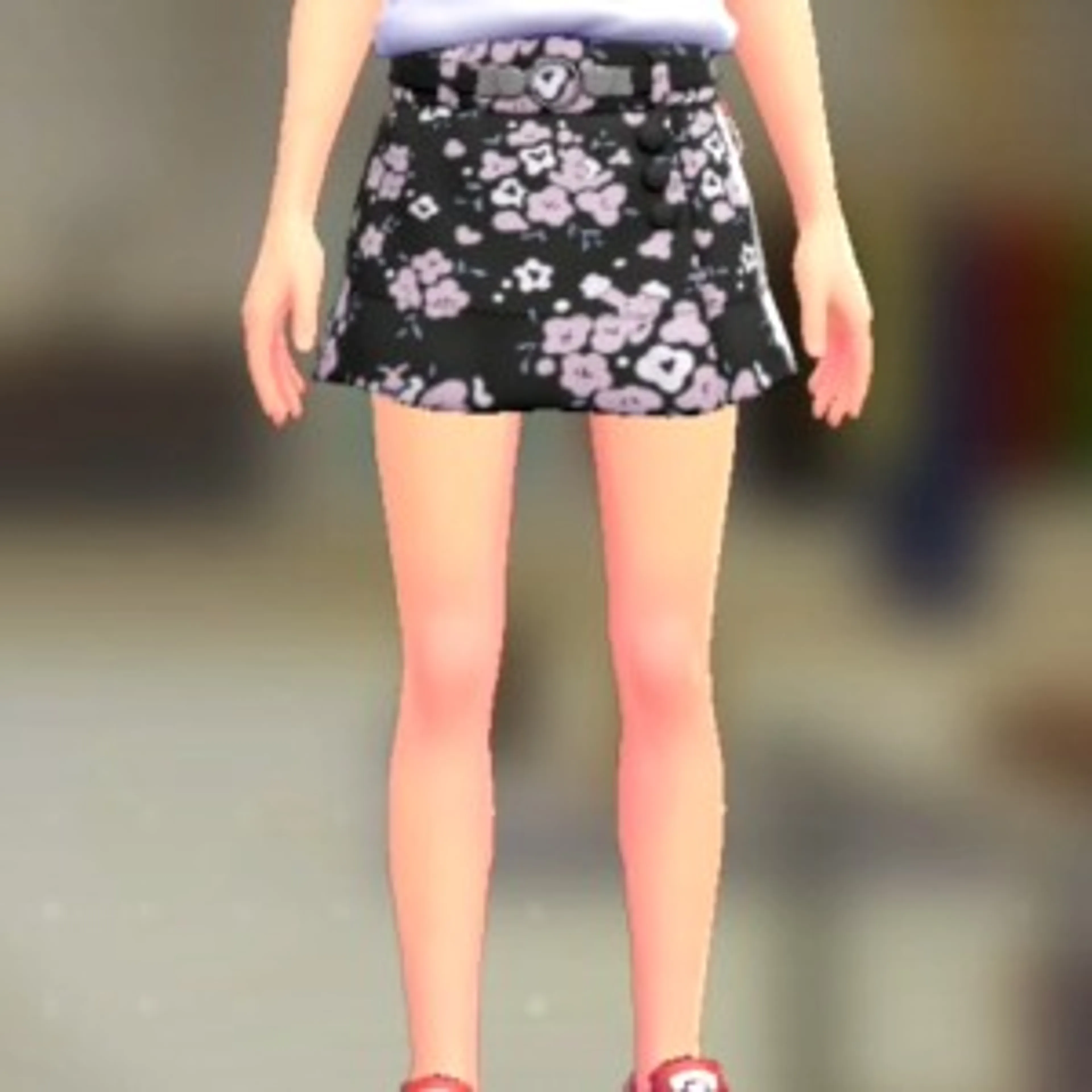 ラップキュロットセット - はながらブラック ブラック