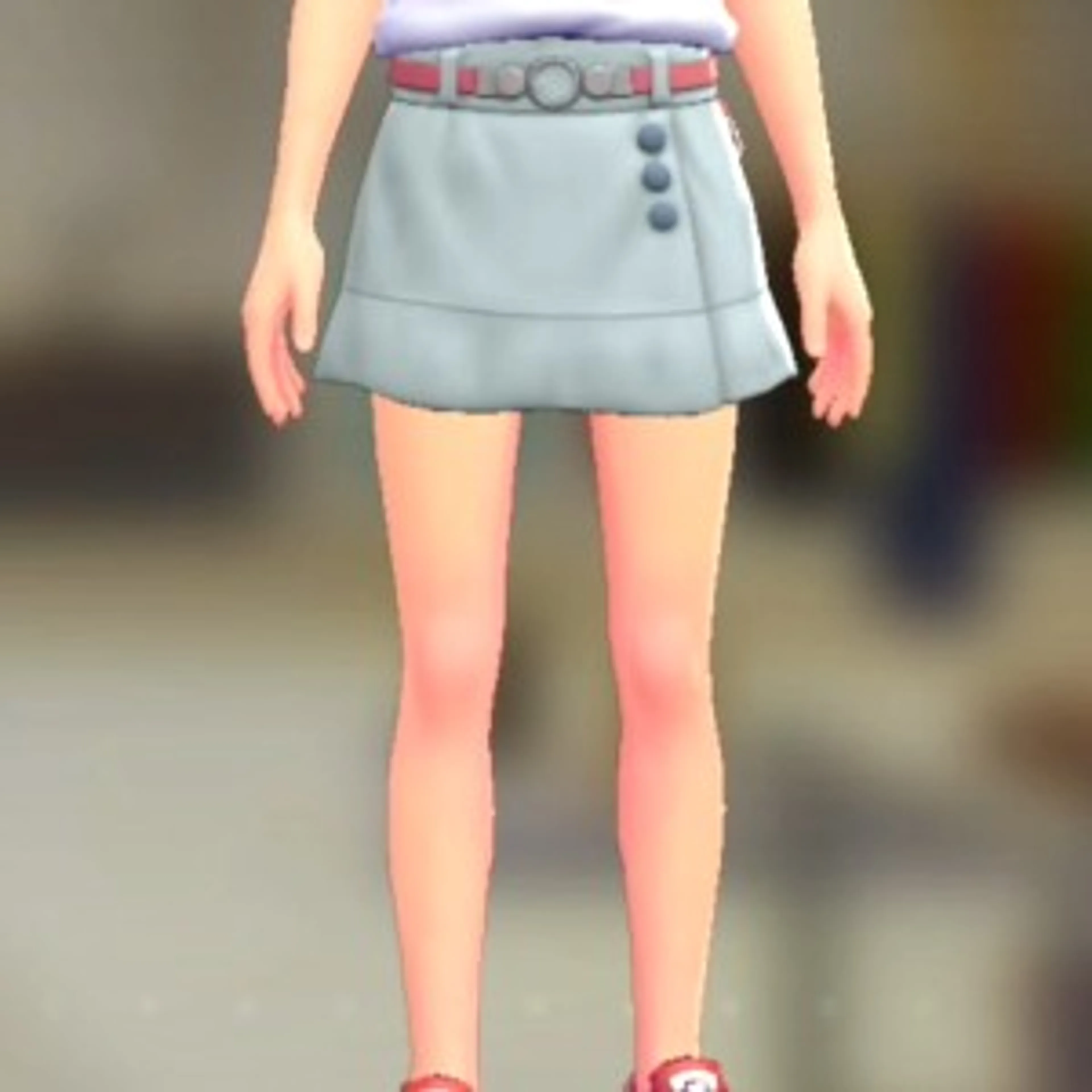 ラップキュロットセット - ペールブルー ピンク