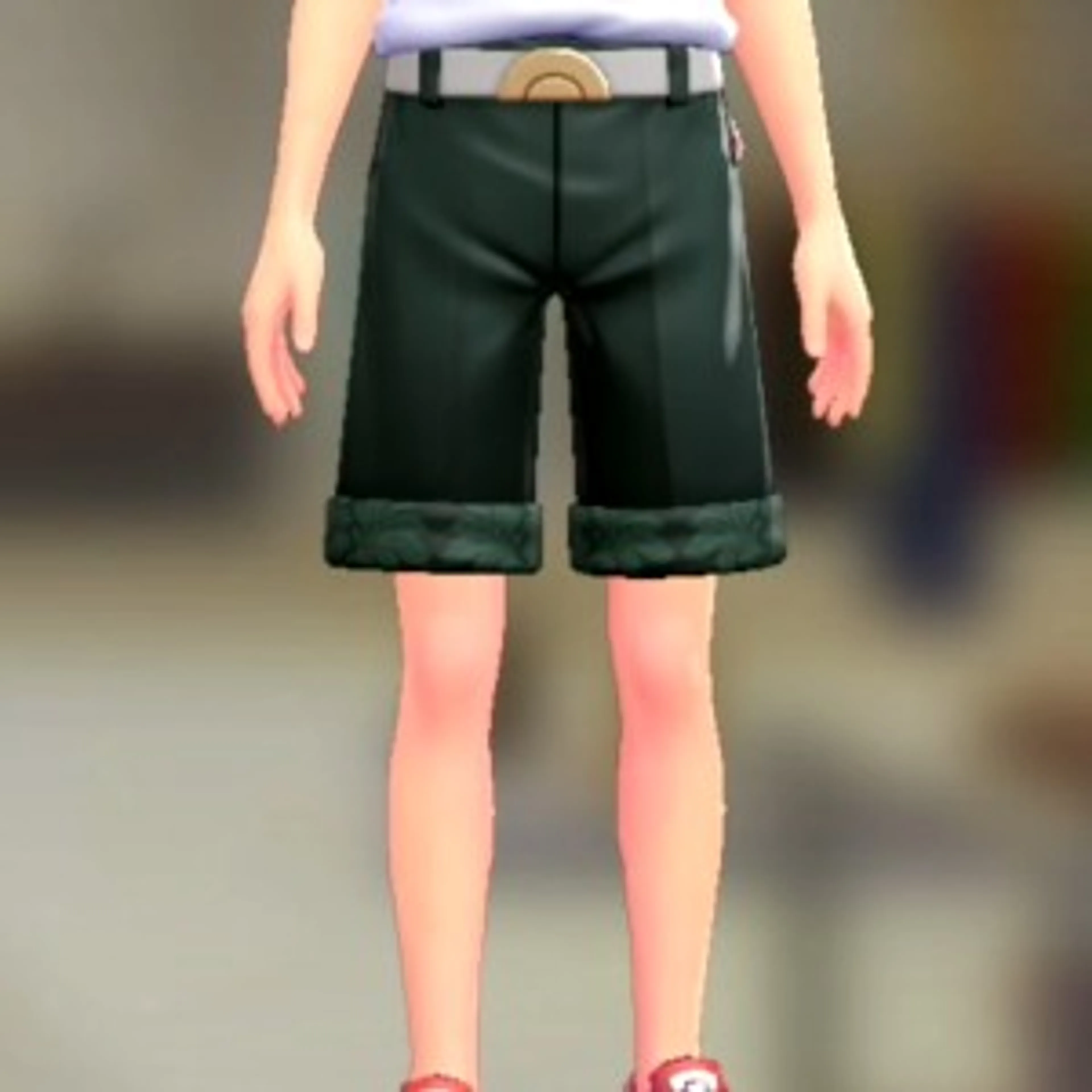 ショートテーパードセット - ダマスクグリーン ムーングレー