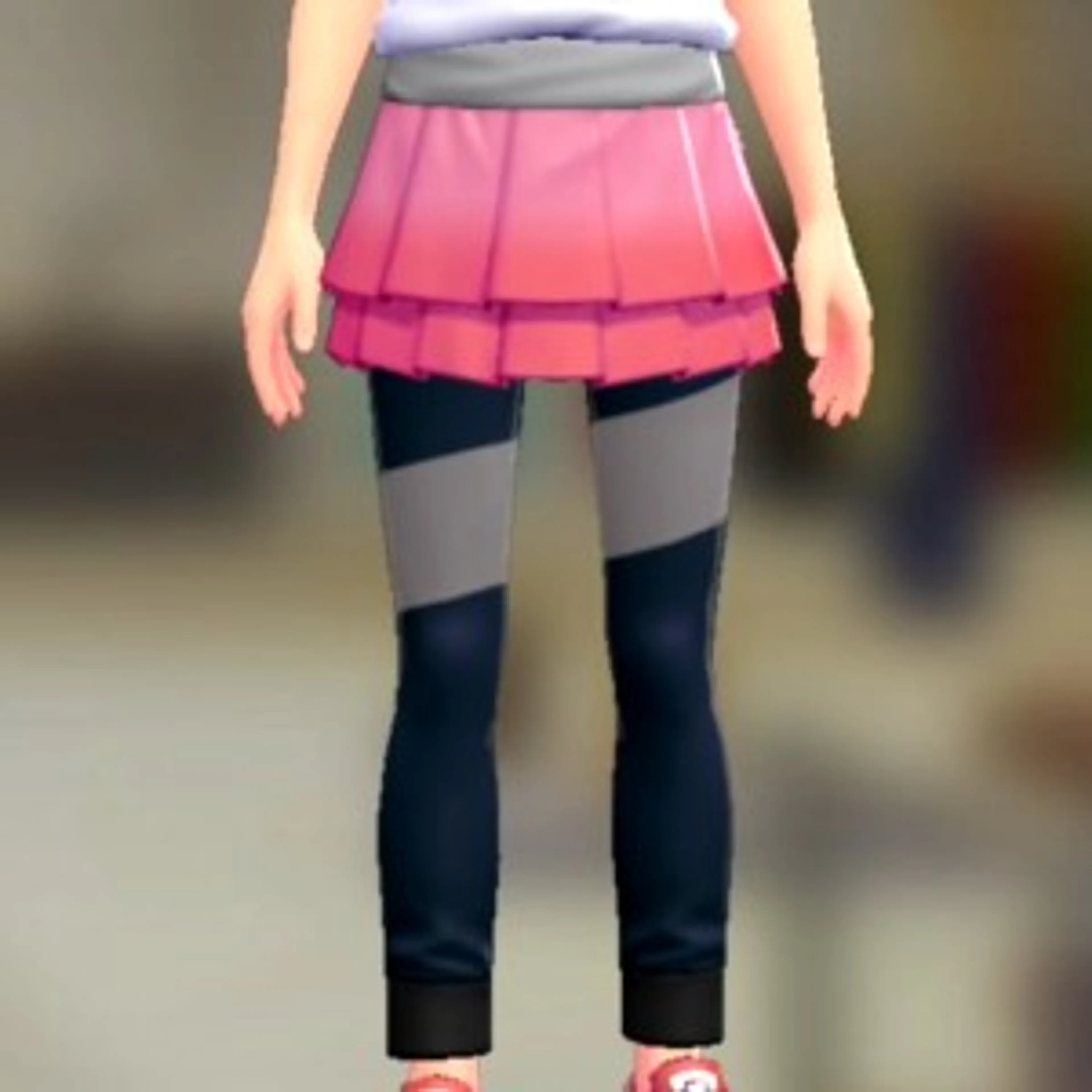 スカート&ジョガパンセット - ピンク ネイビー