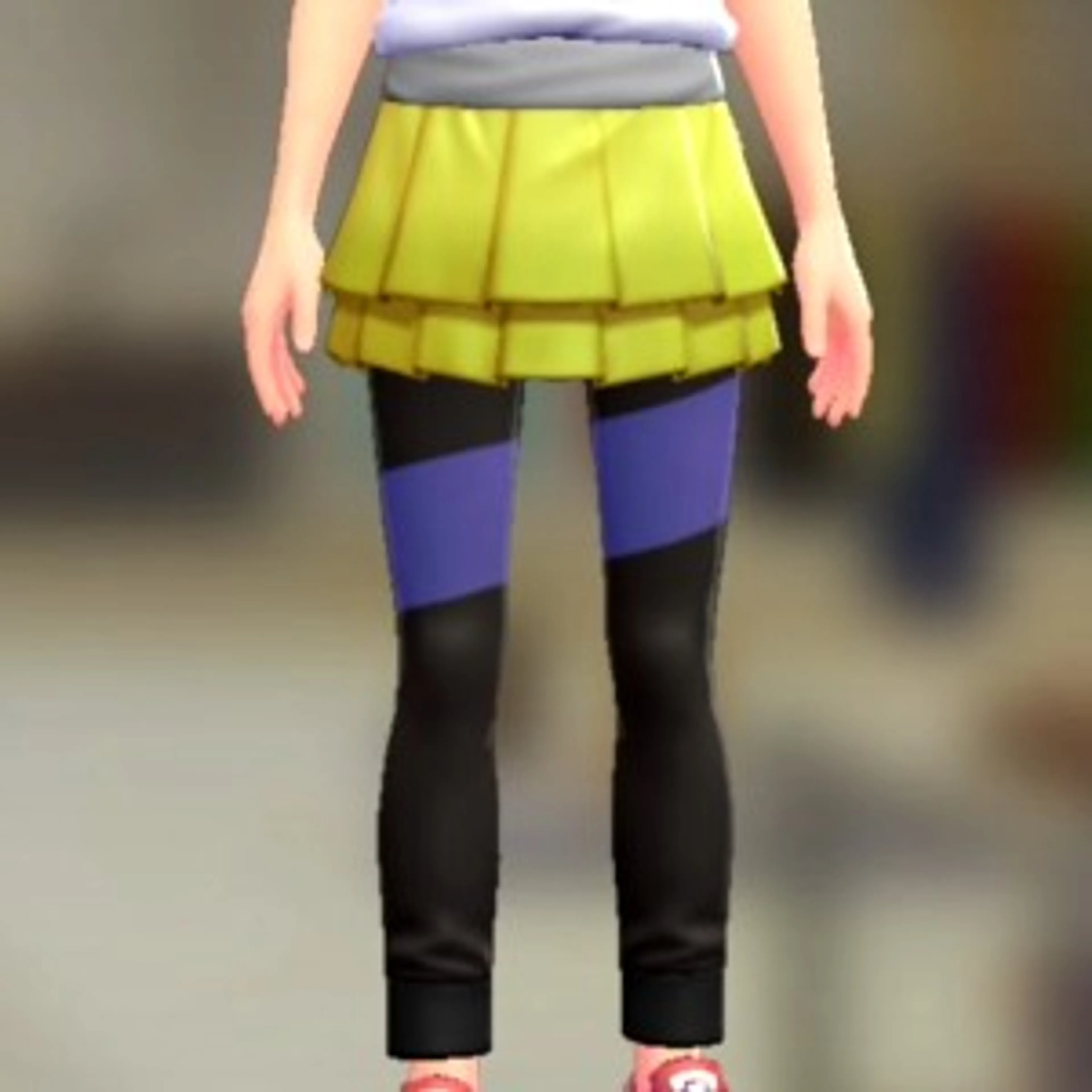 スカート&ジョガパンセット - イエロー ダークグレー