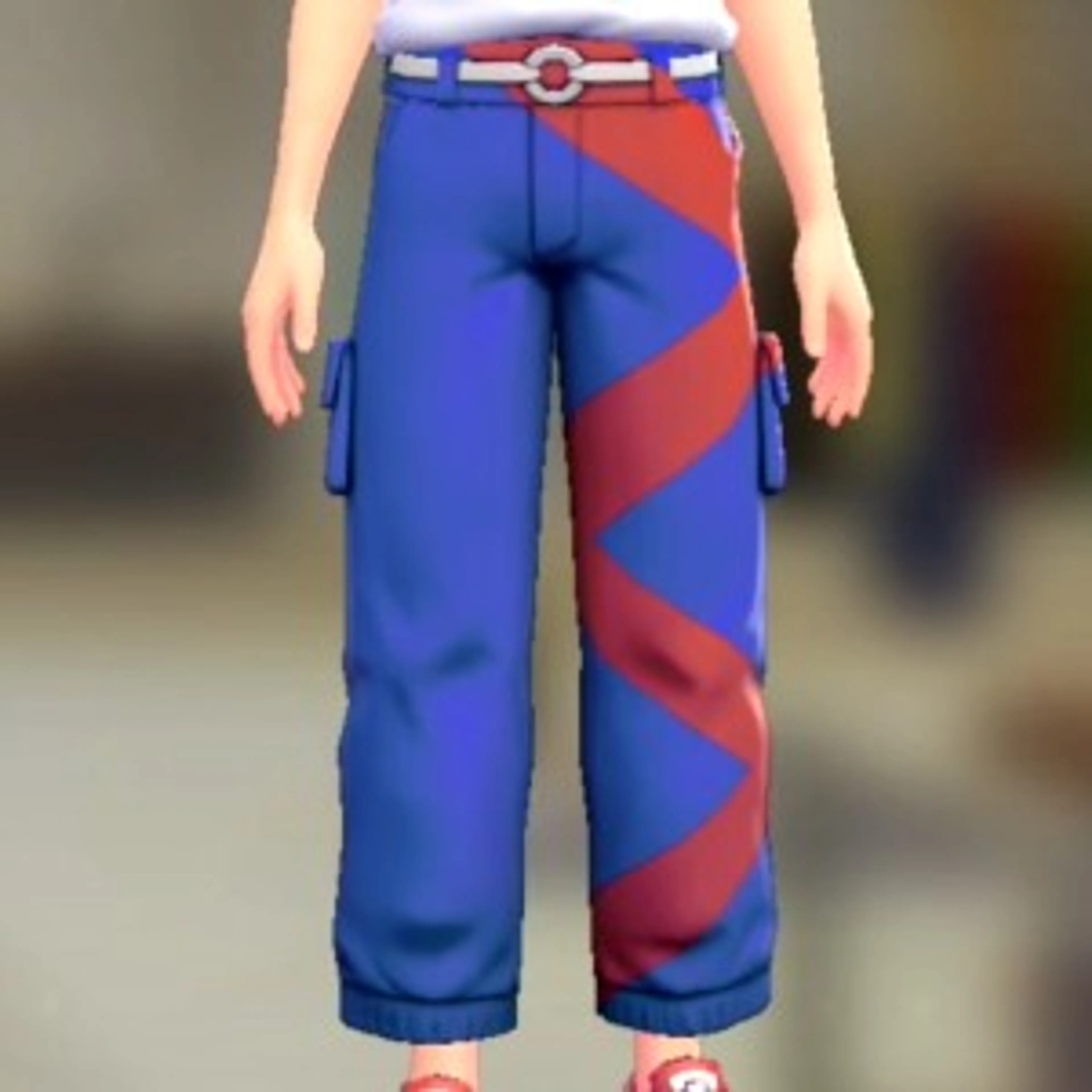 アシメカーゴパンツ - ライトニングブルー