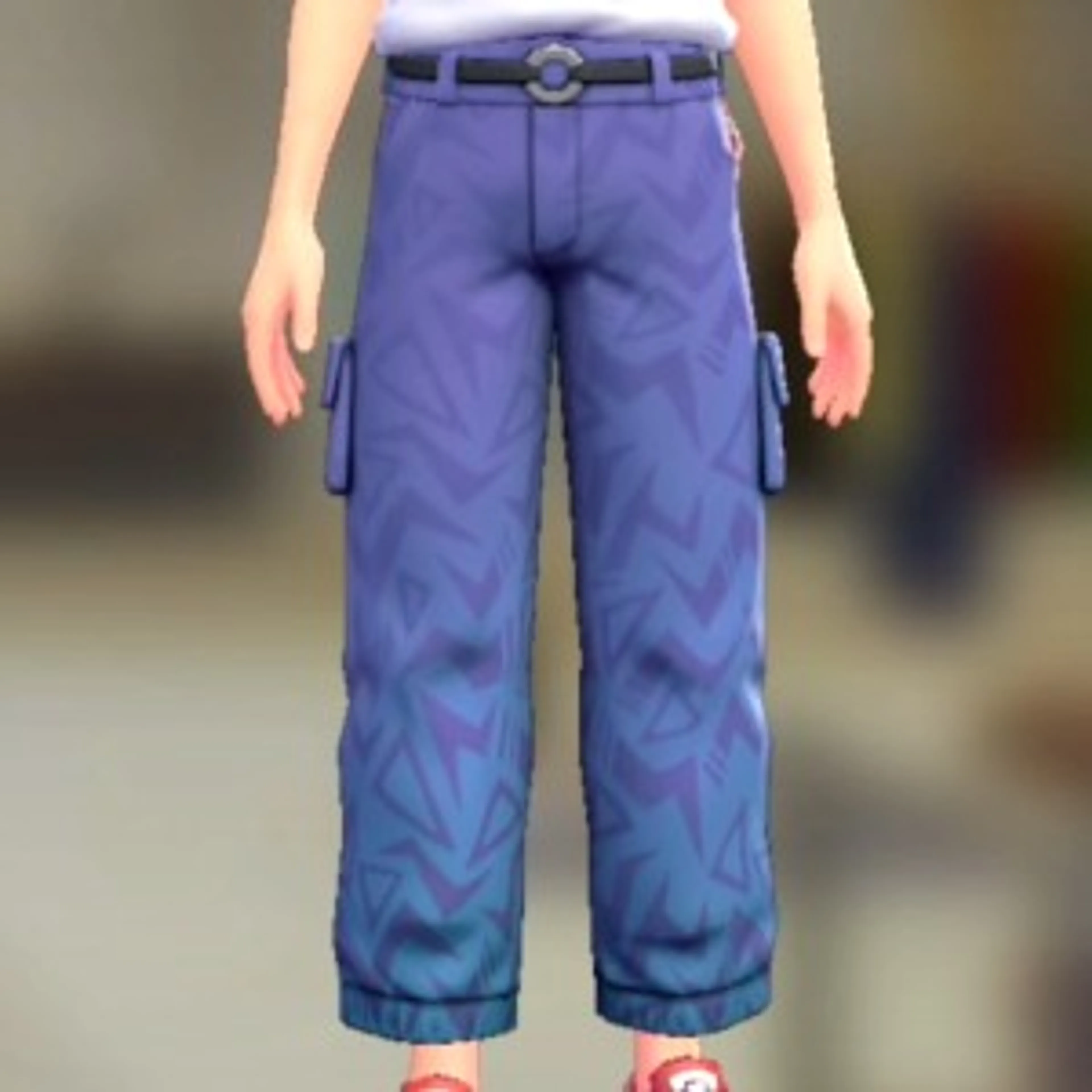 パターンカーゴパンツ - ブルーグラデ