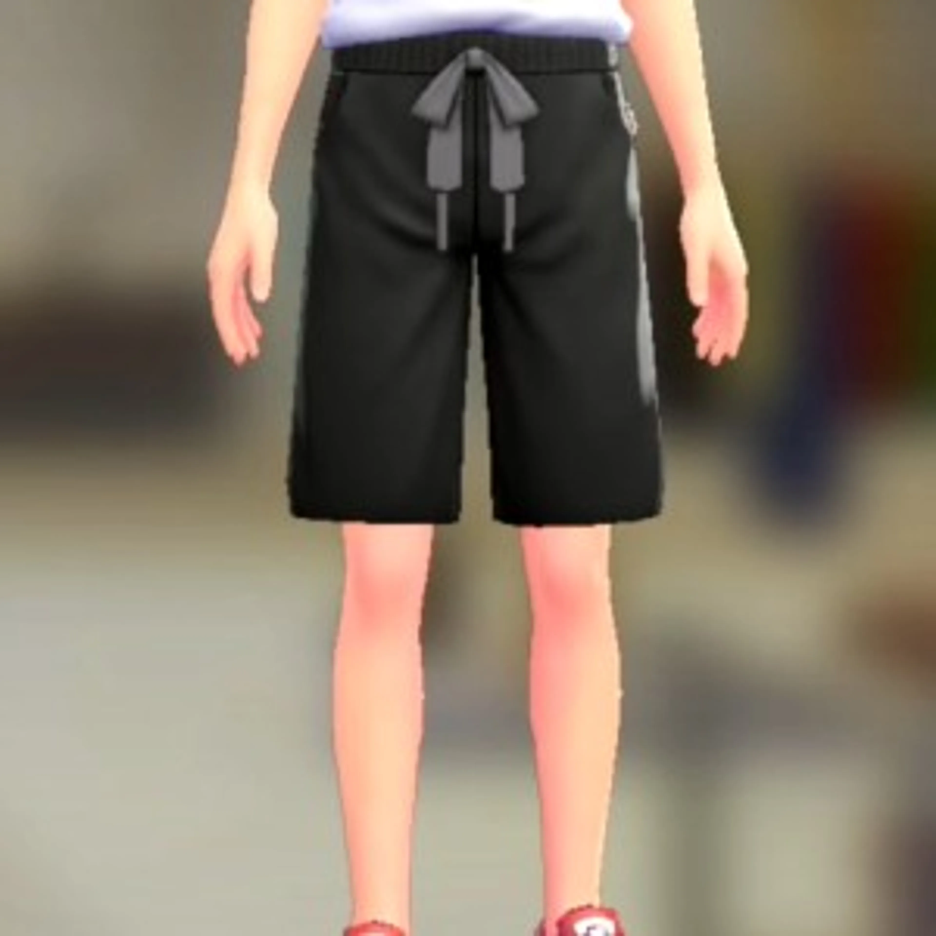 スウェットハーフパンツ - ブラック