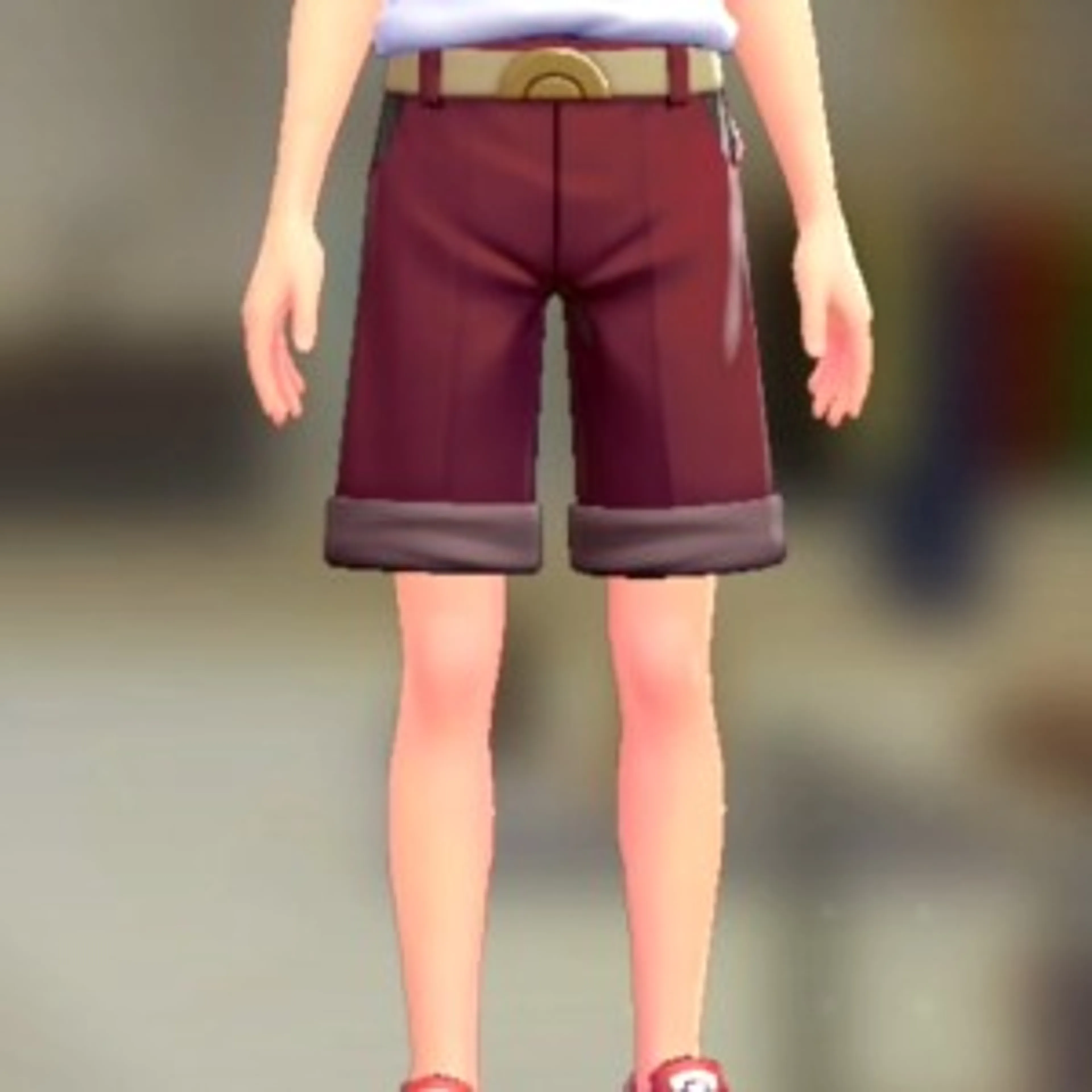 ショートテーパードセット - ワインレッド アンティークベージュ