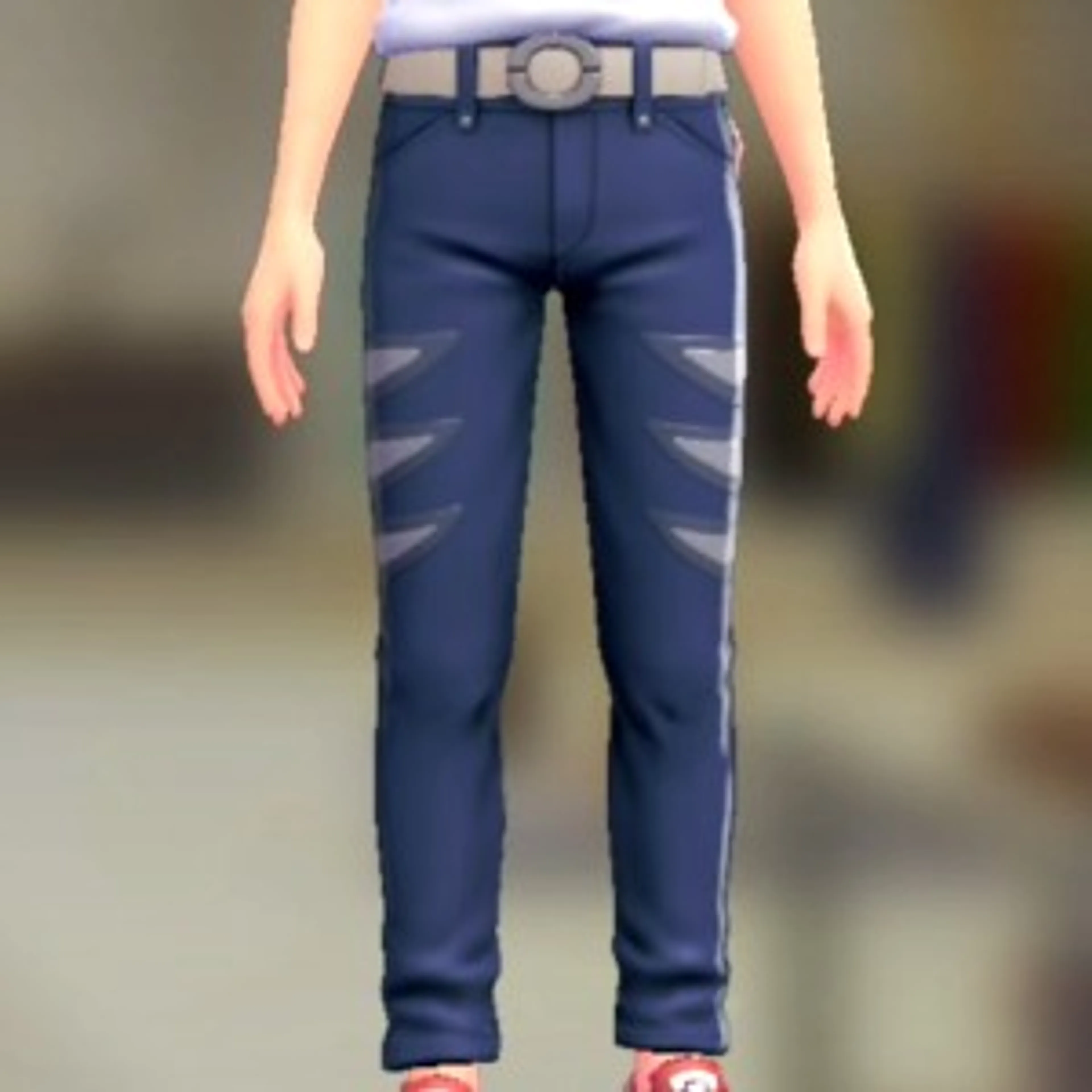 スキニーパンツセット - ダークネイビー ライトベージュ