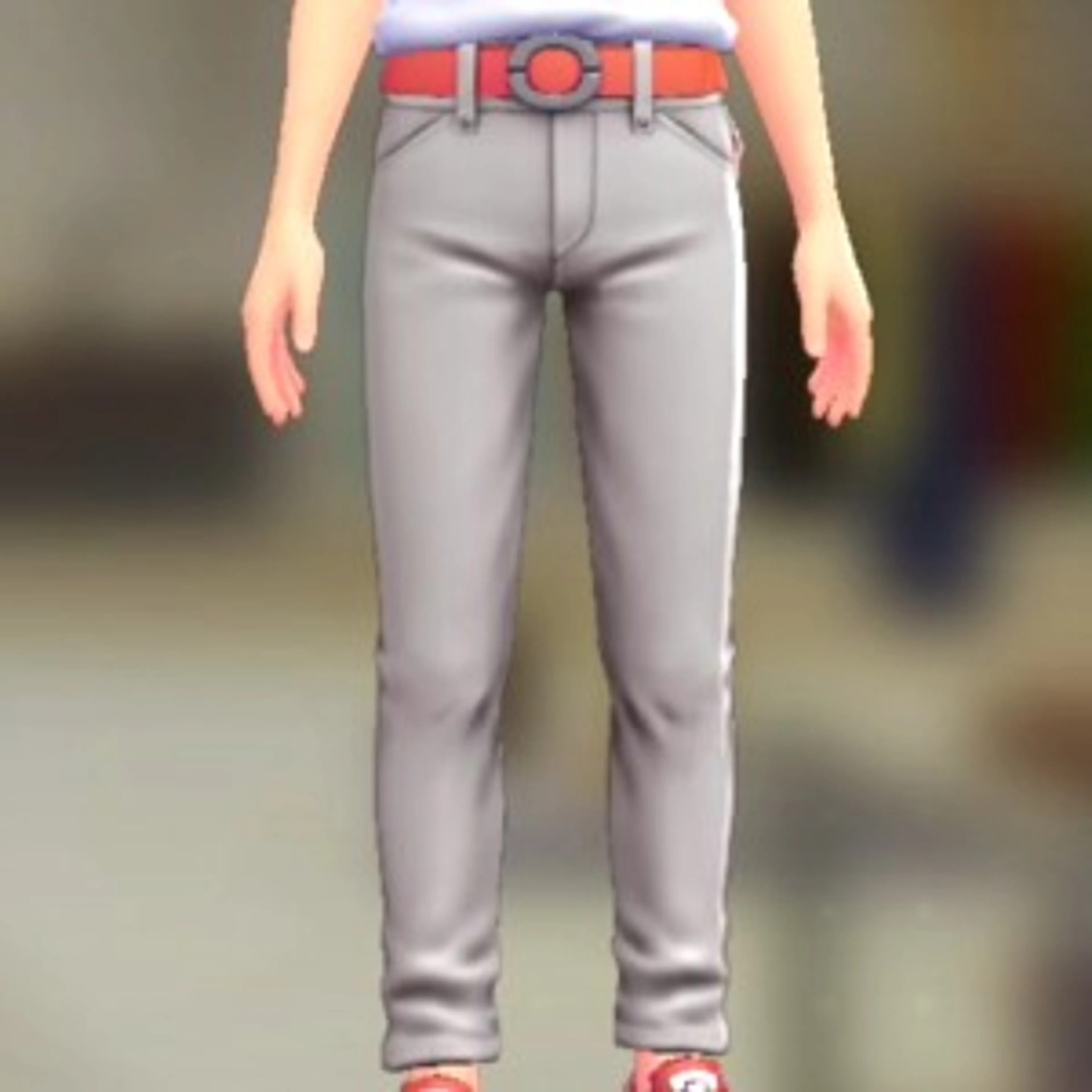 スキニーパンツセット - ホワイト ビビッドオレンジ