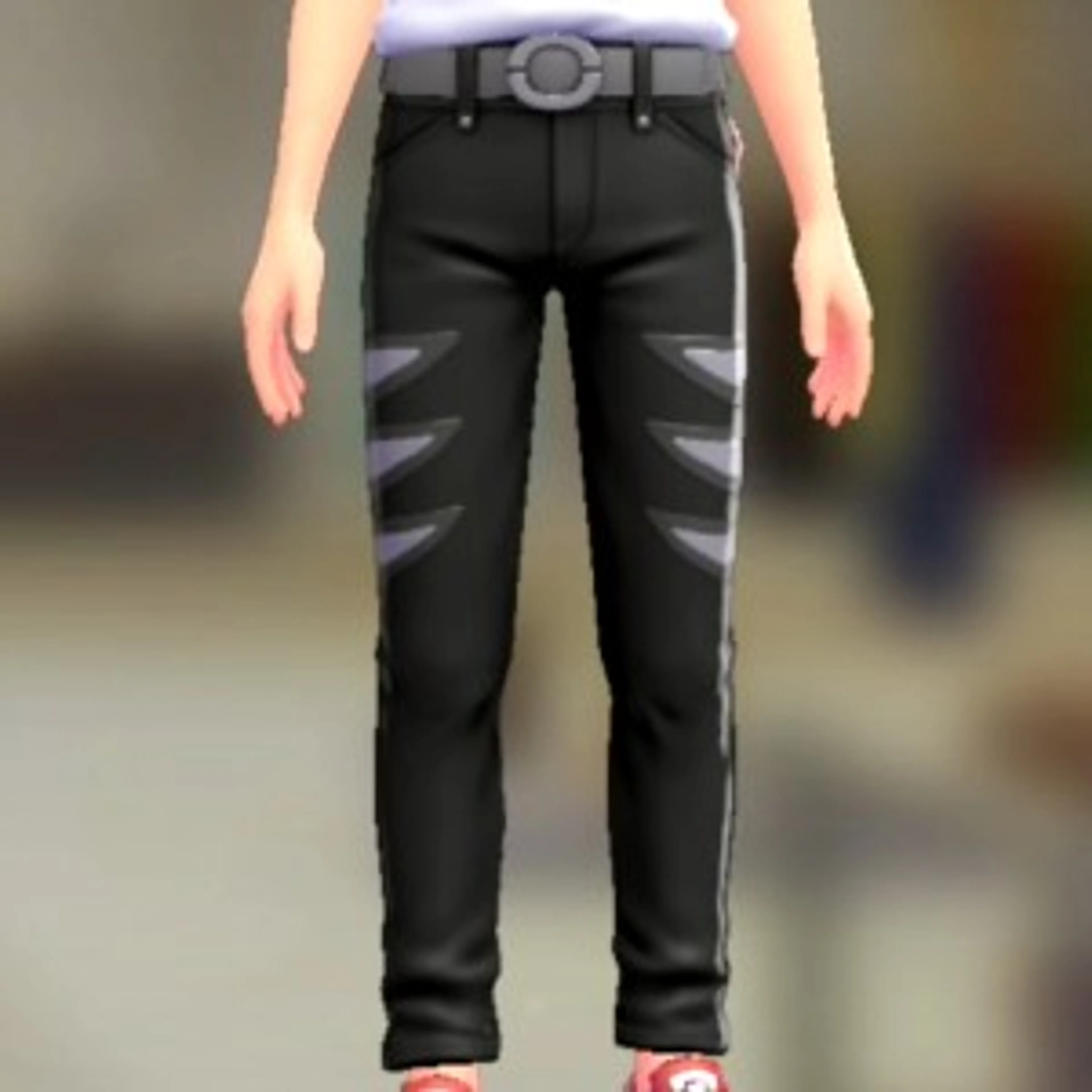 スキニーパンツセット - ダークブラック グレー