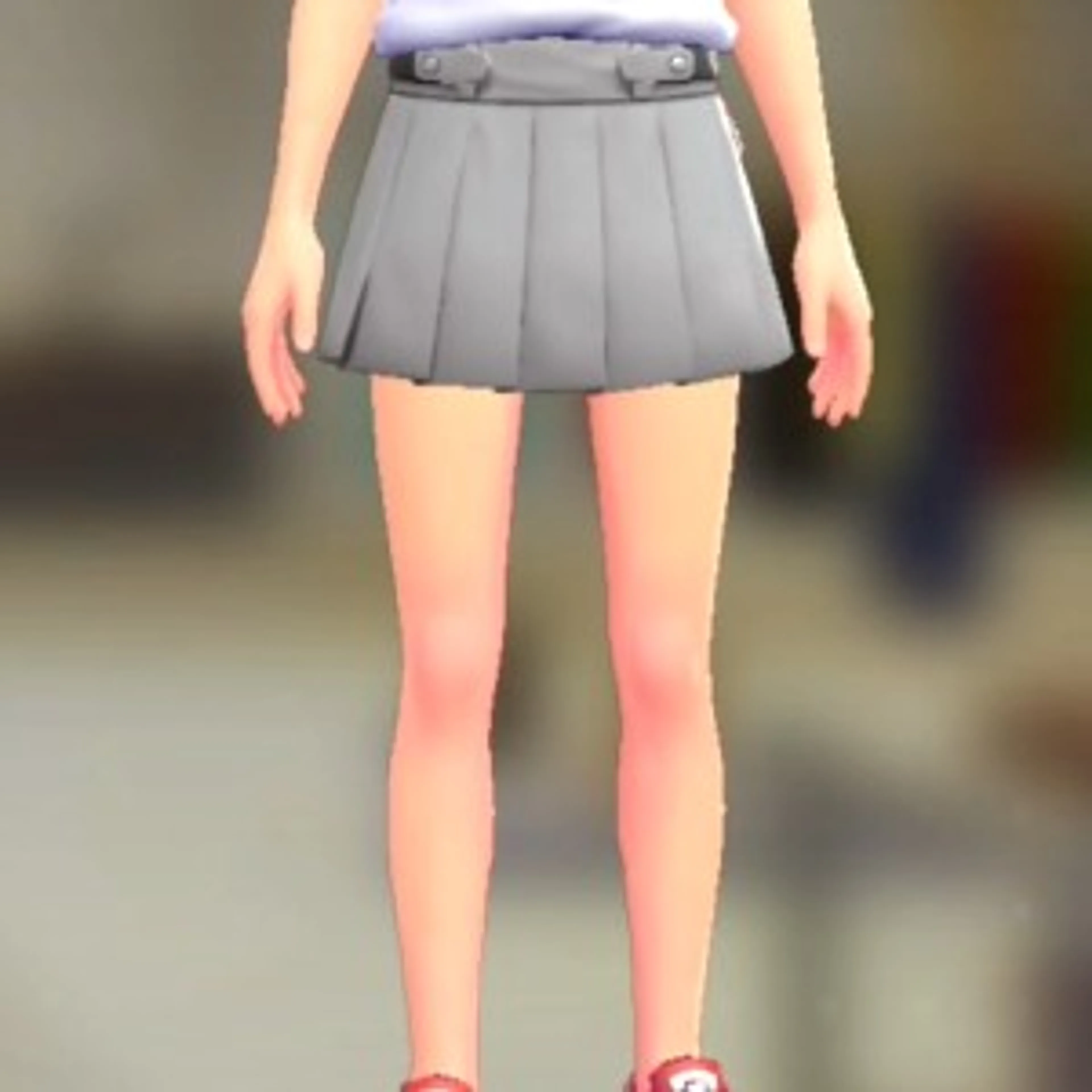 プリーツキュロット - グレー