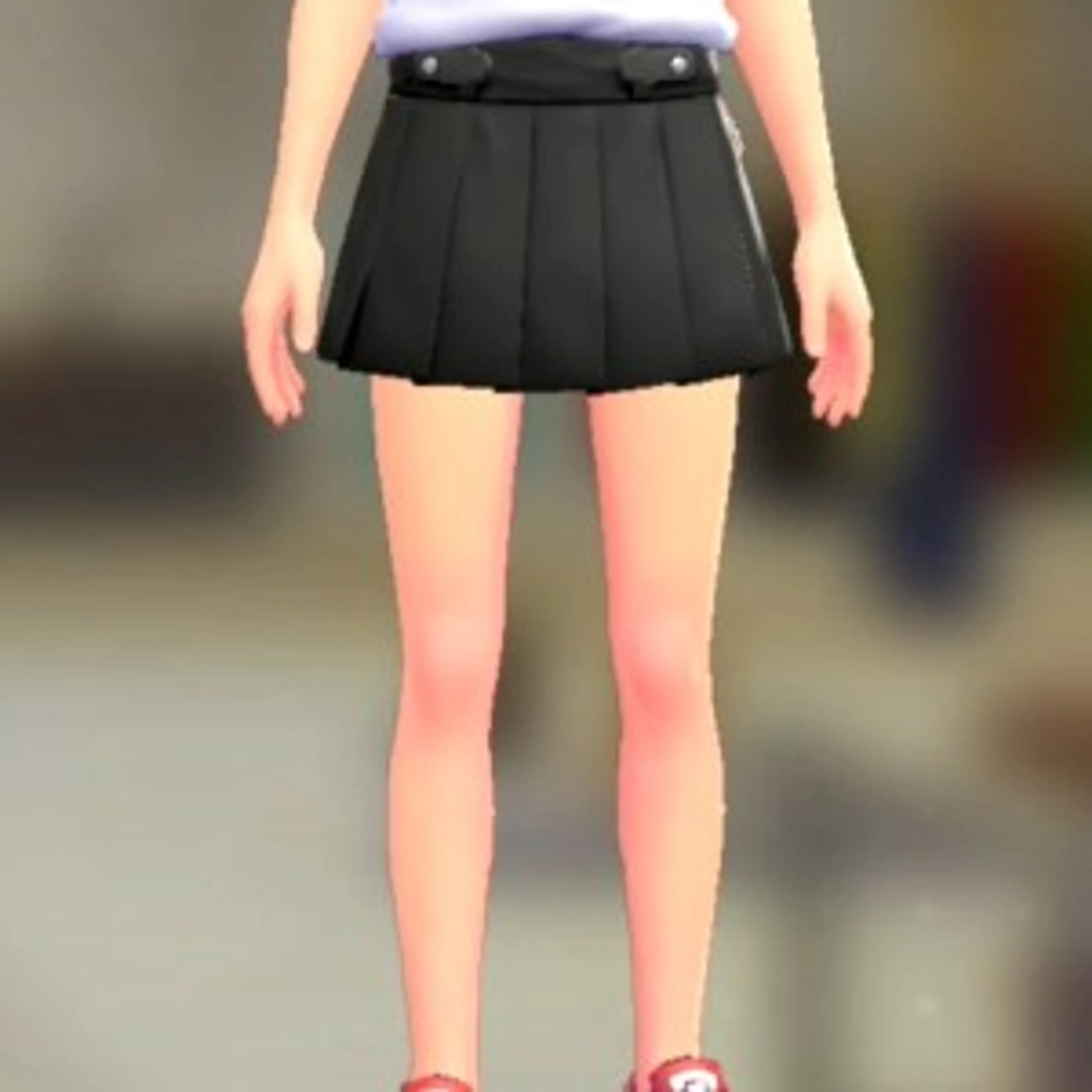 プリーツキュロット - ブラック