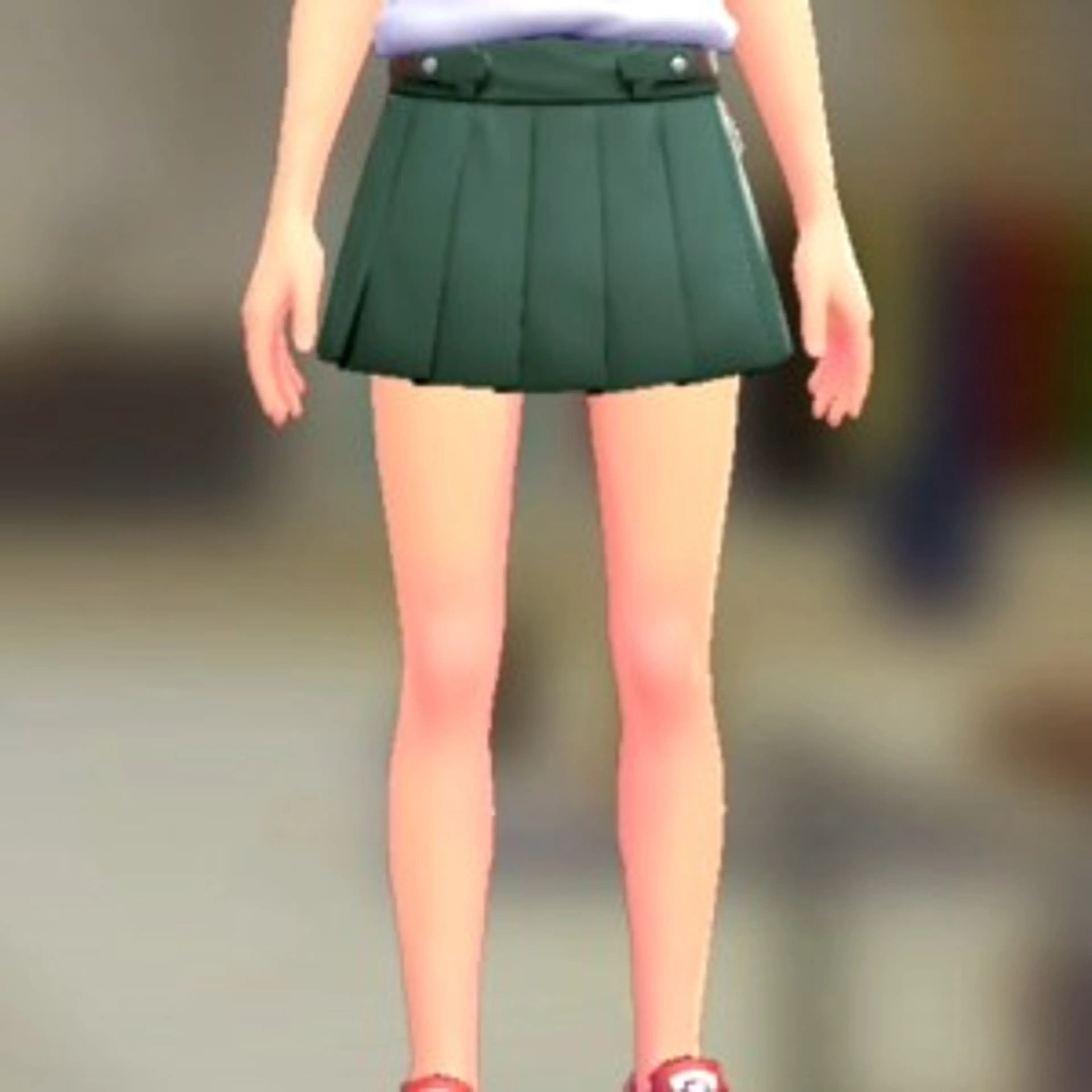 プリーツキュロット - グリーン