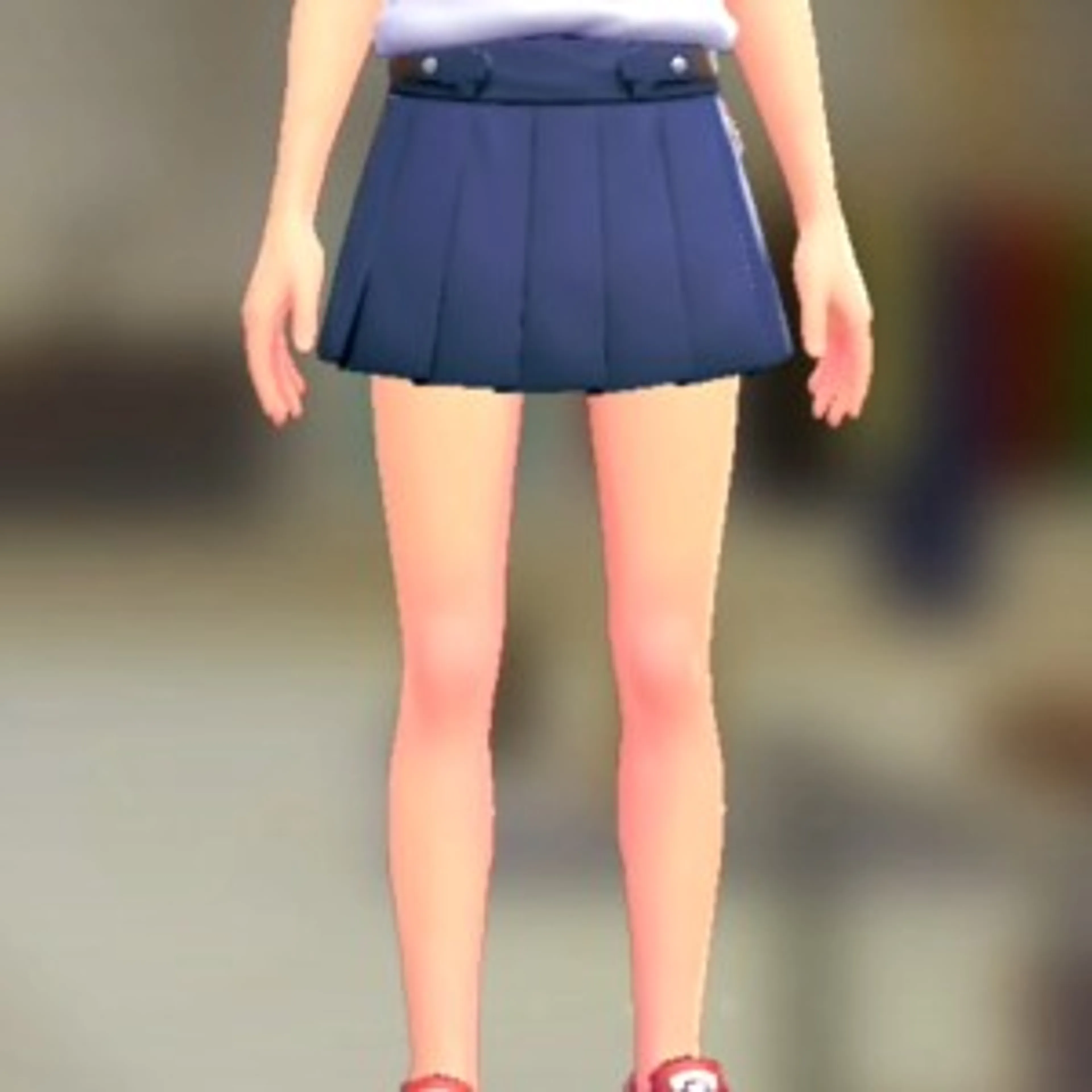 プリーツキュロット - ブルー