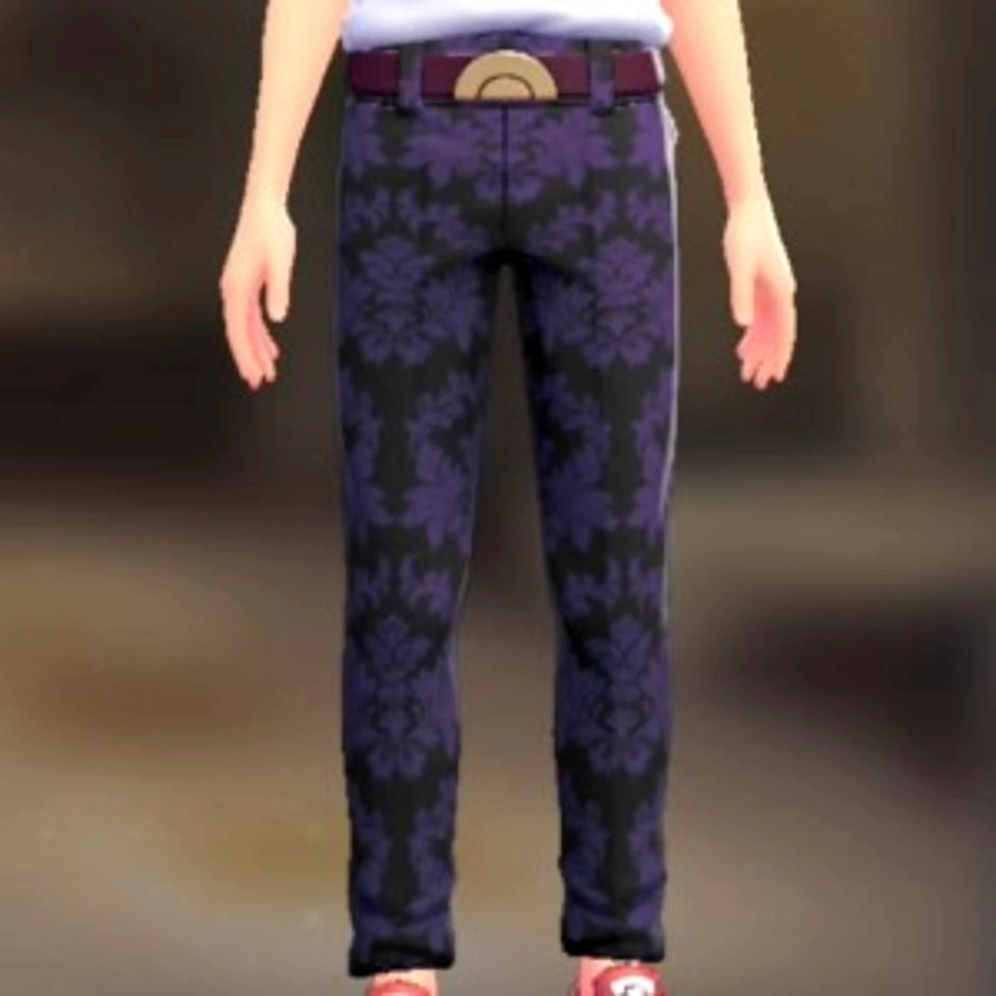 テーパードパンツセット - ダマスクパープル バーガンディ