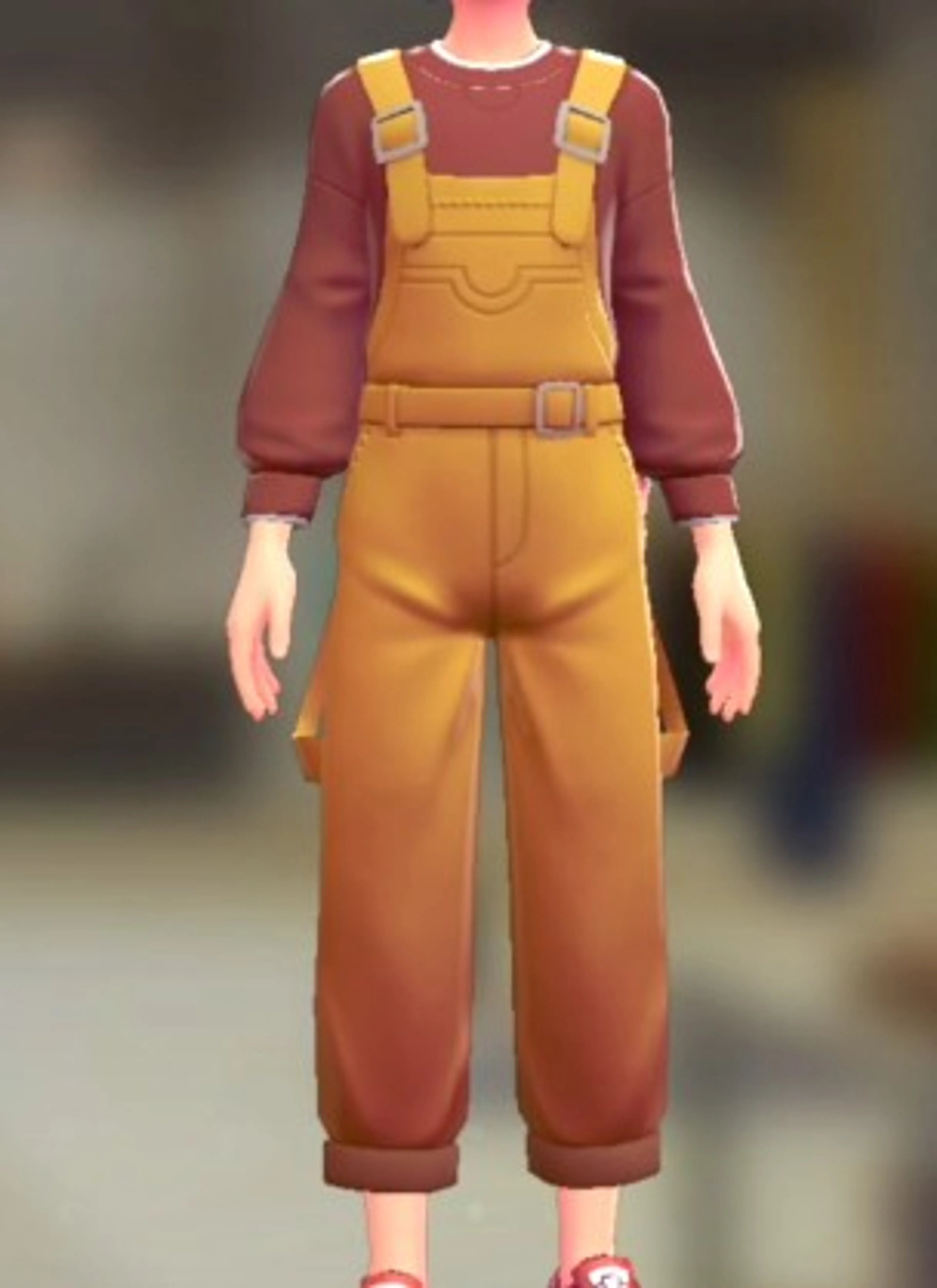 サロペット&スウェットセット - イエロー ボルドー