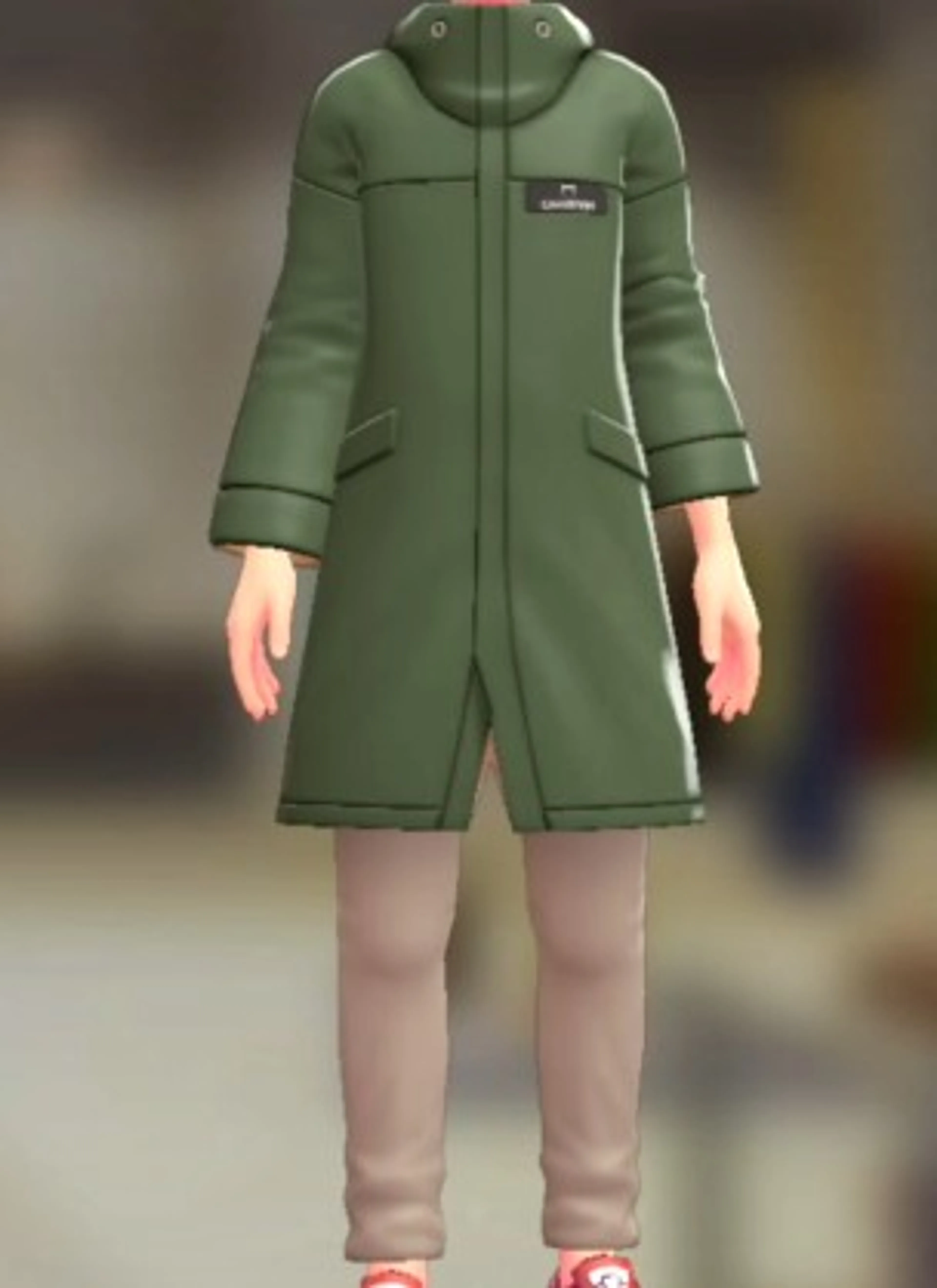 モッズコート&パンツセット - モスグリーン ベージュ