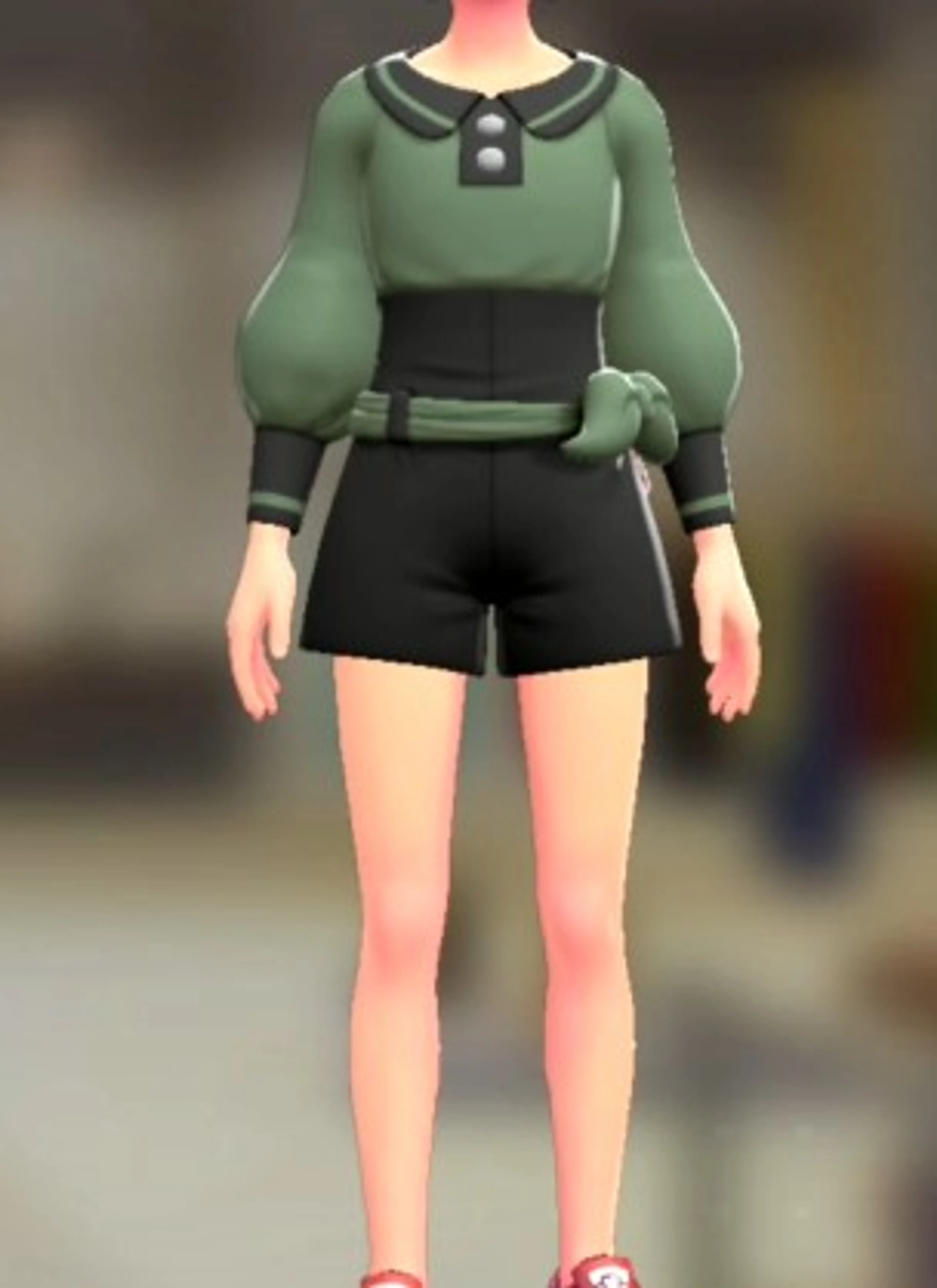 ロンパース&ベルトセット - レトログリーン グリーン