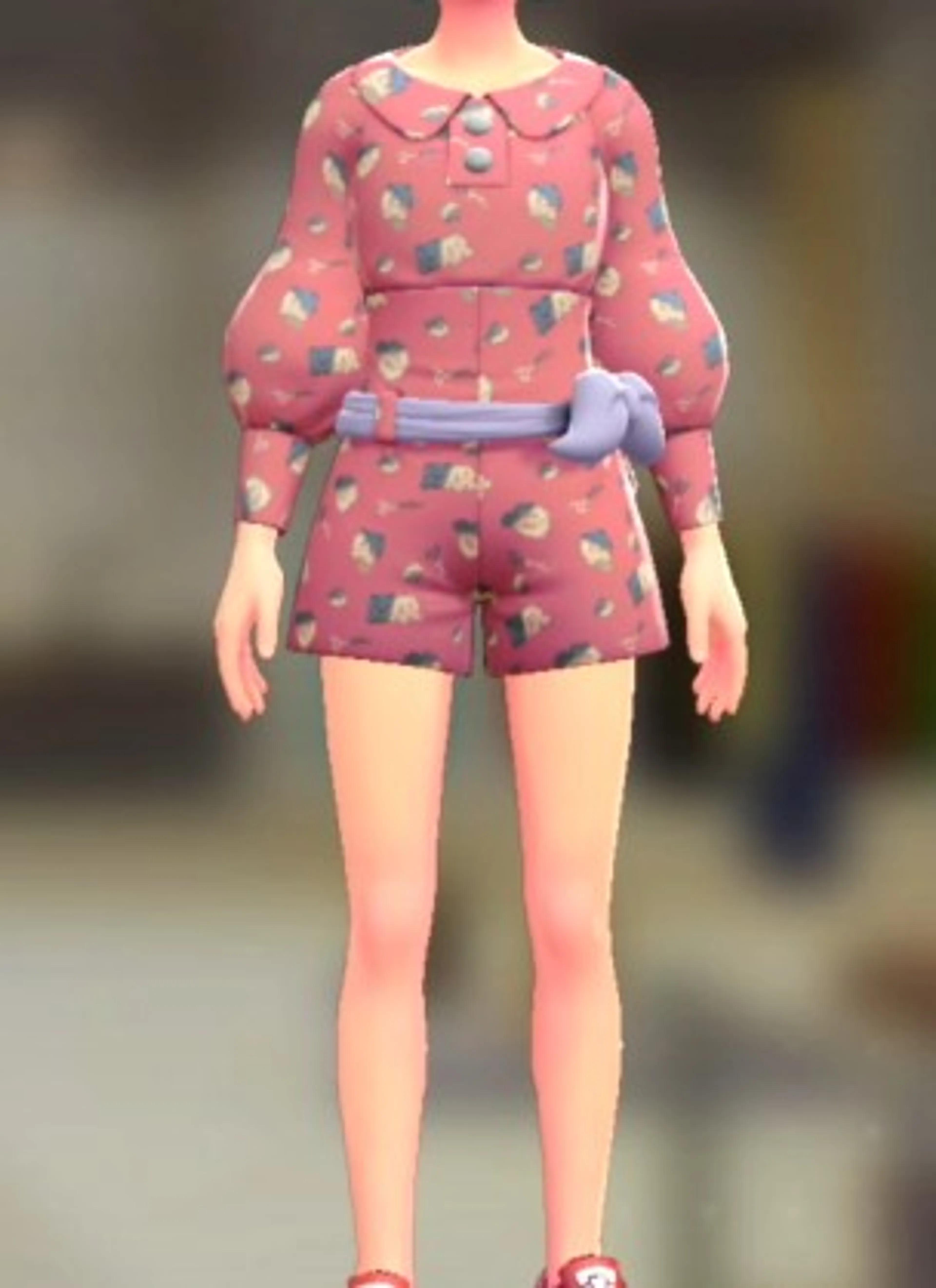 ロンバース&ベルトセット - スイートピンク ペールパープル