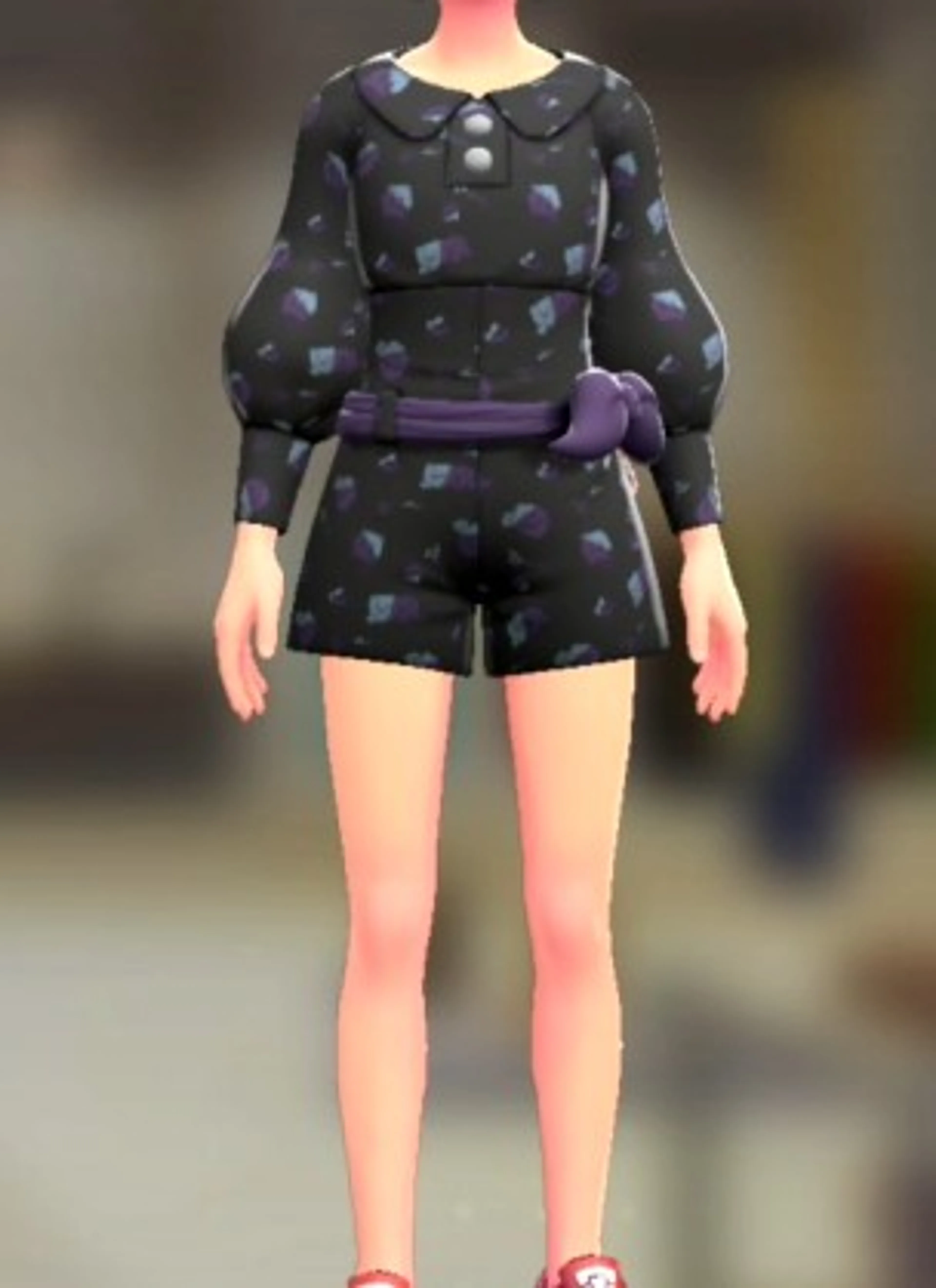 ロンバース&ベルトセット - スイートブラック パープル