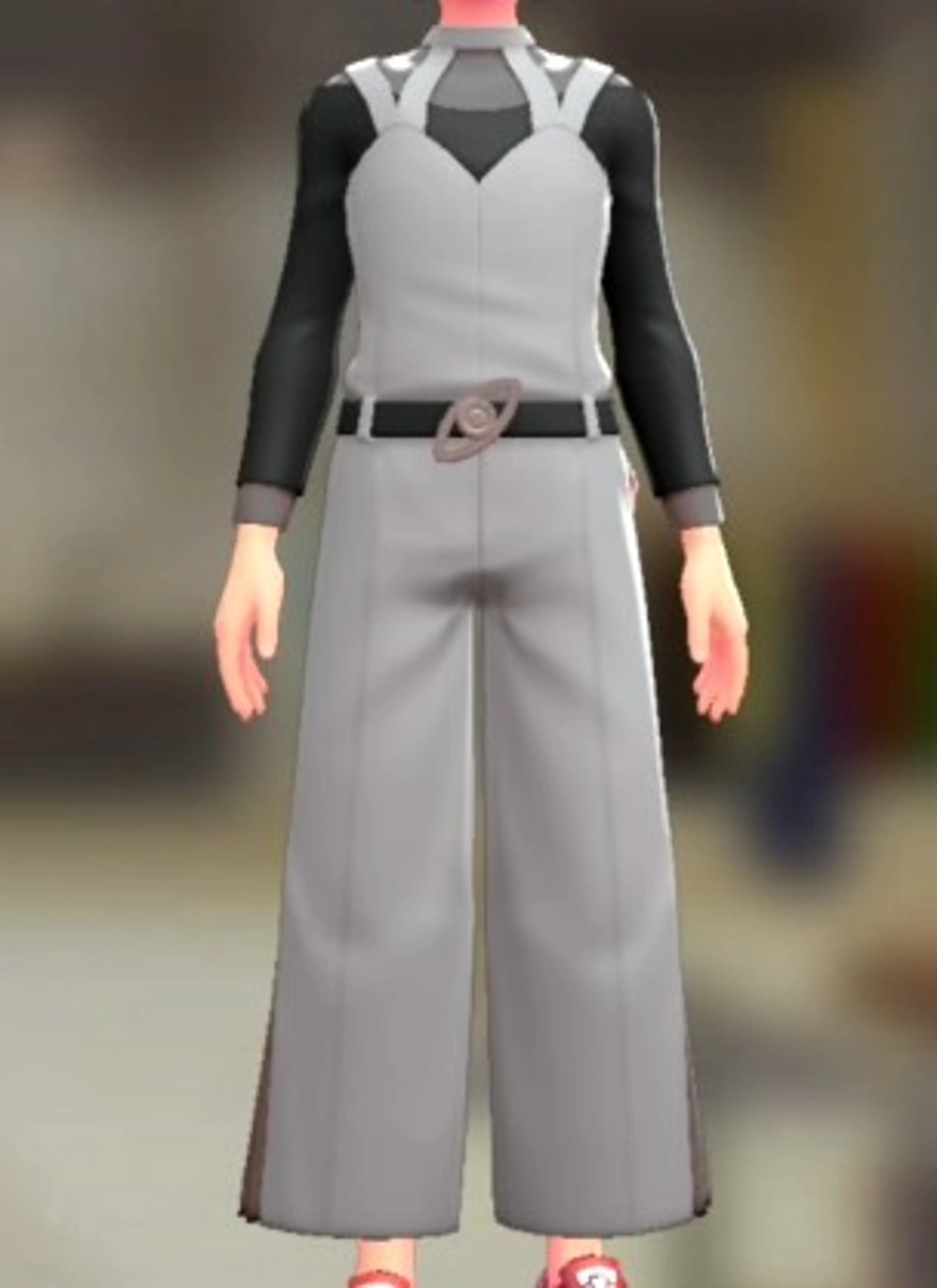 サロペット&トップスセット - グレー ブラック