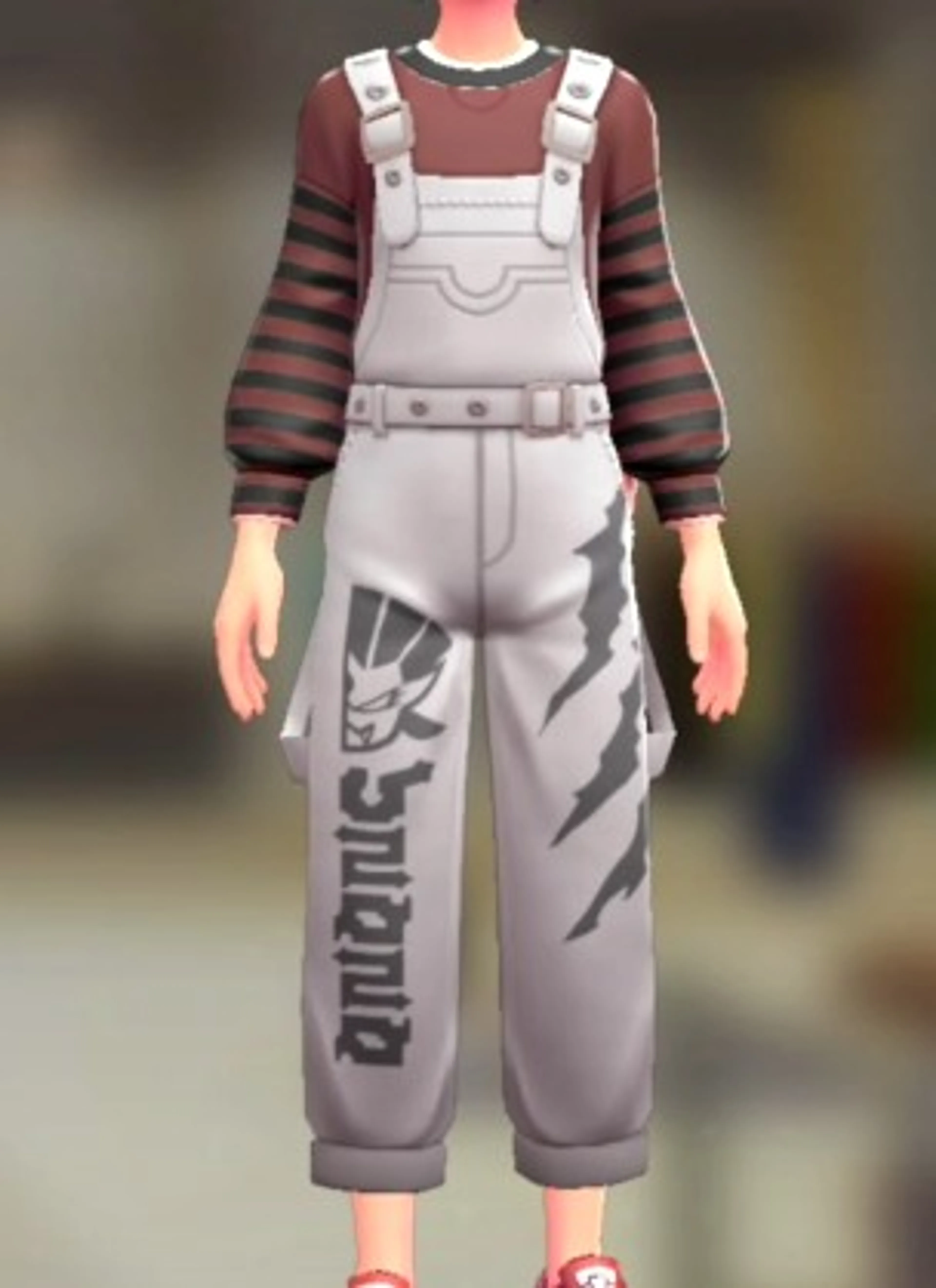 ビッグロゴサロペットセット - クローホワイト レッドオーダー