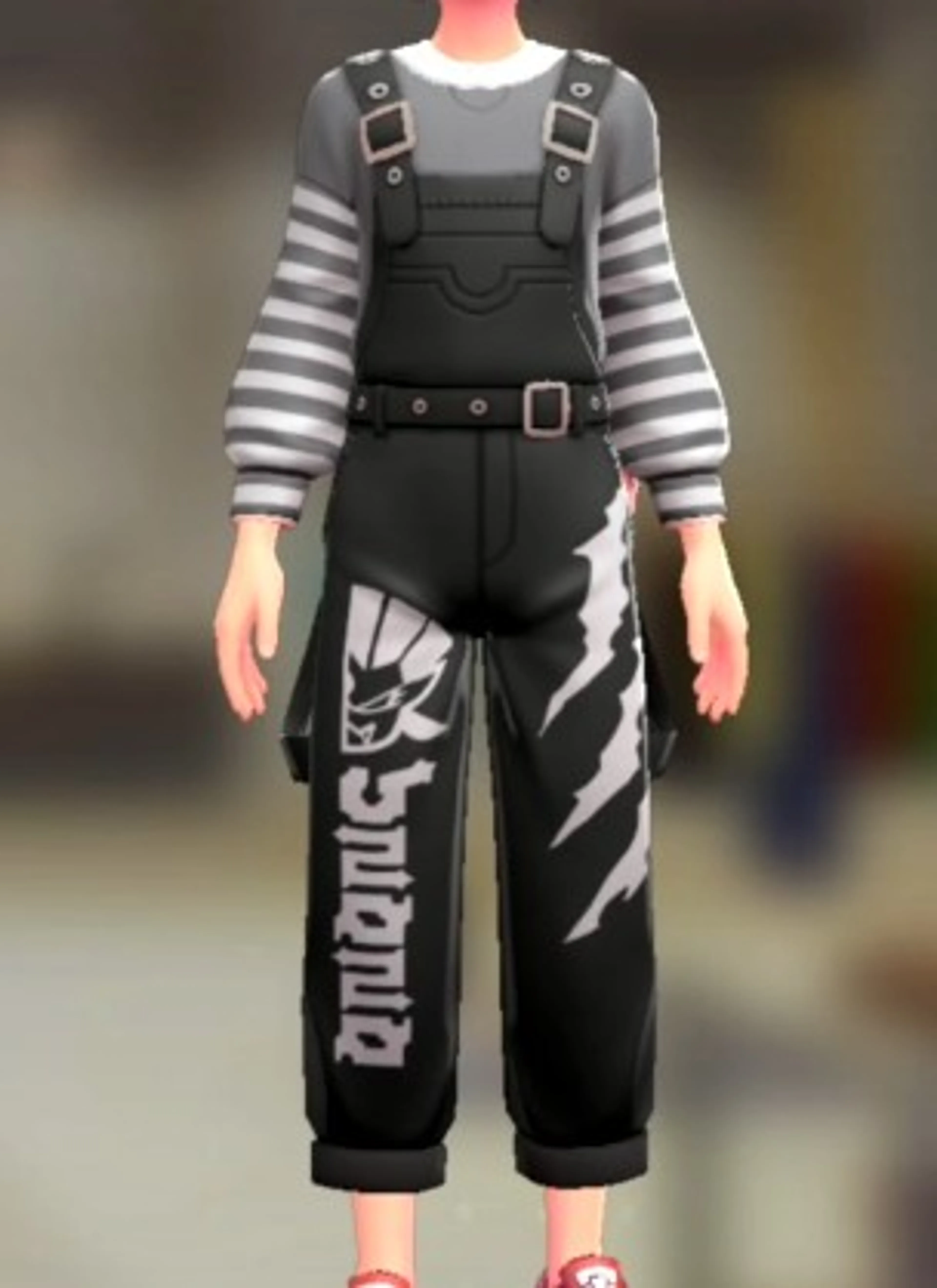 ビッグロゴサロペットセット - クロークブラック グレーボーダー