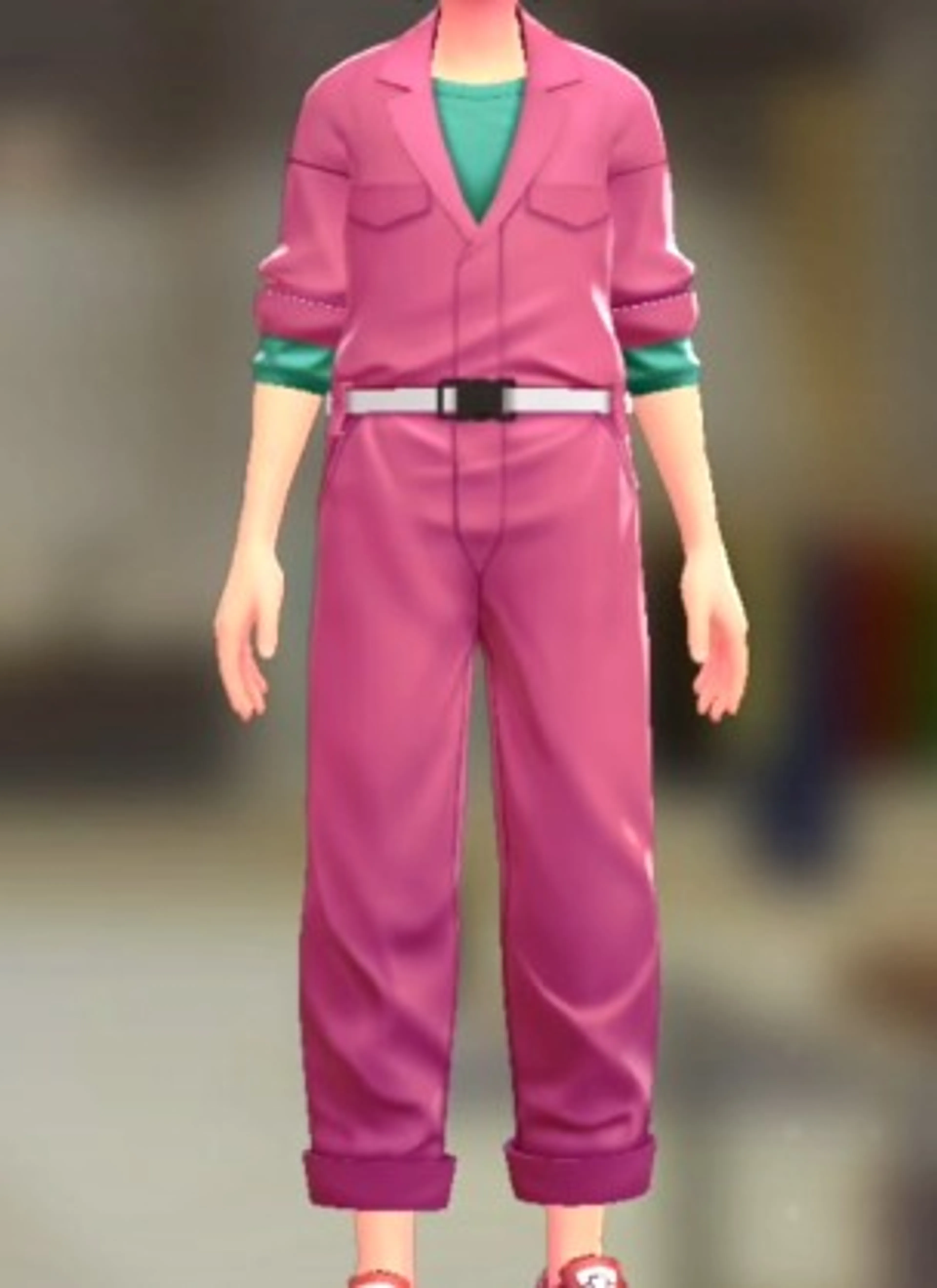 ジャンプスーツ&シャツセット - タフィーピンク グリーン