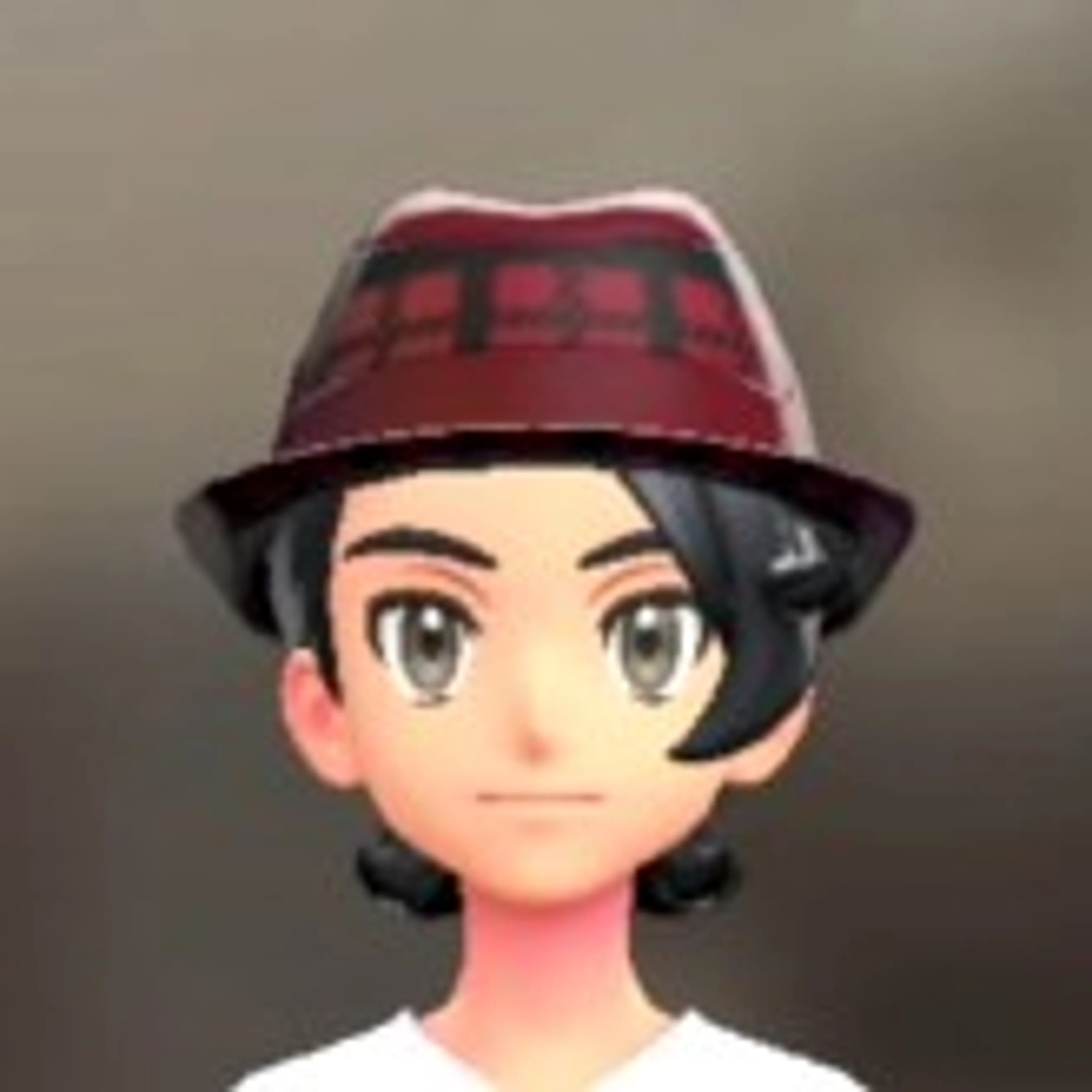 チェックがらソフトハット - ブレイブリーレッド