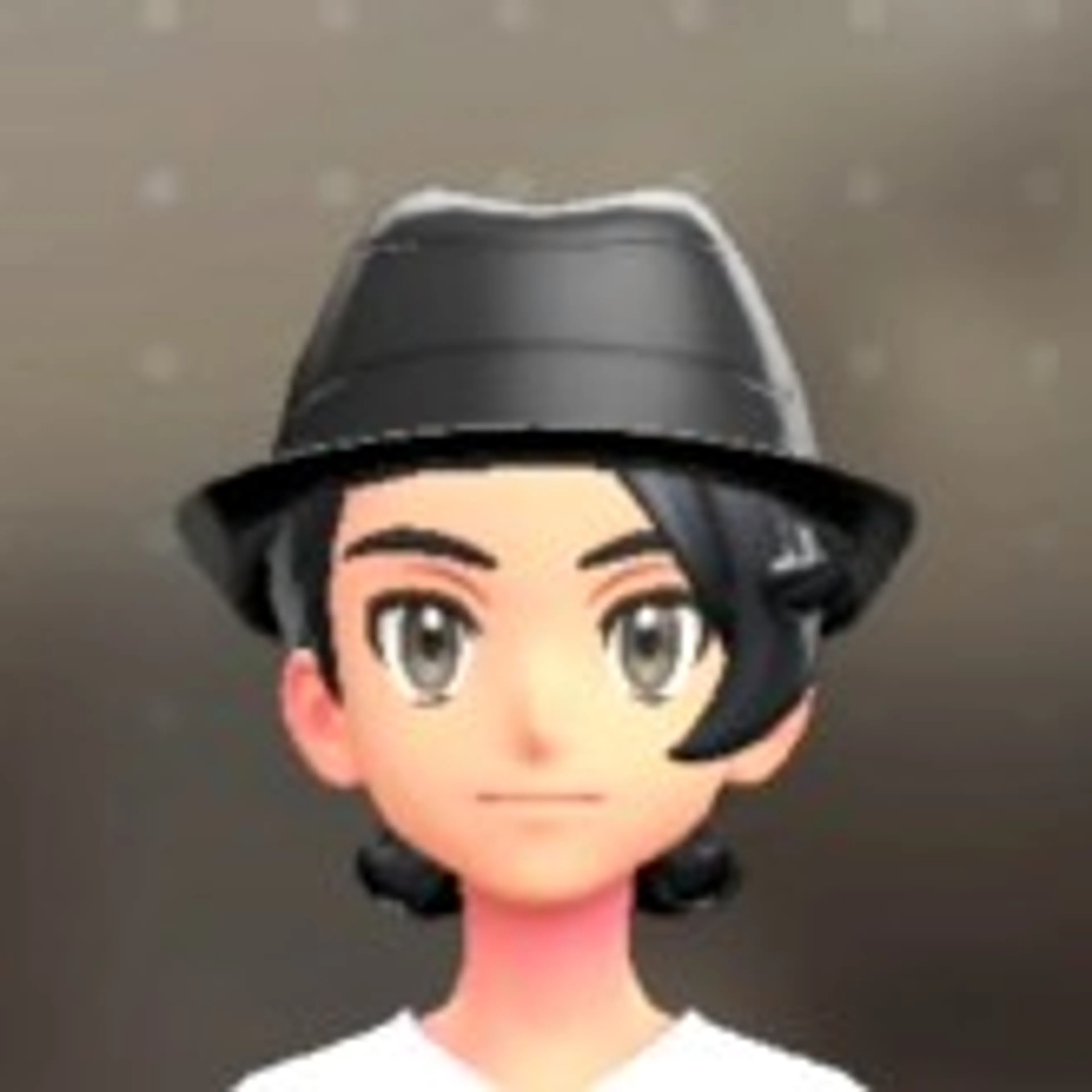 レザーソフトハット - グレーブラック