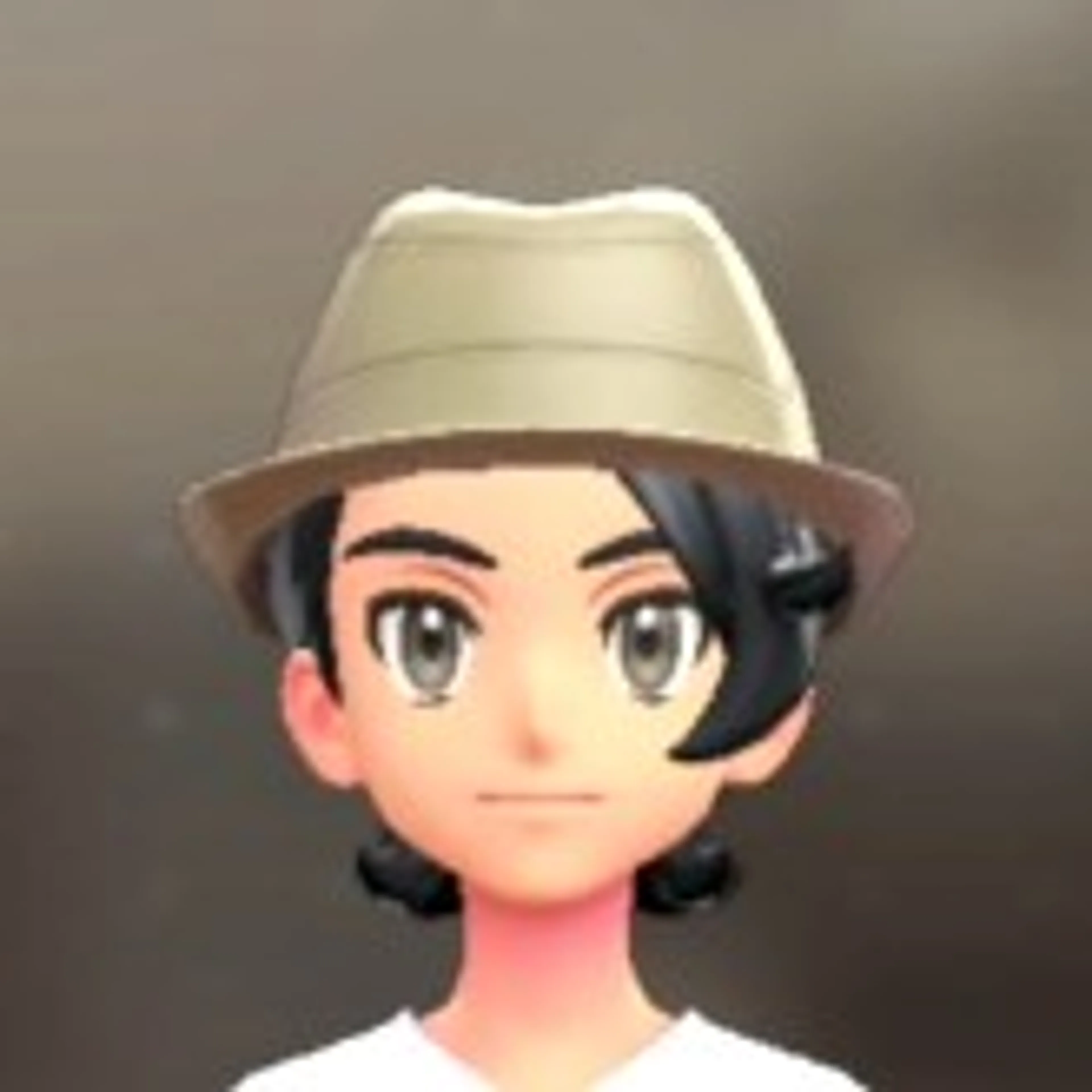 レザーソフトハット - ベージュ