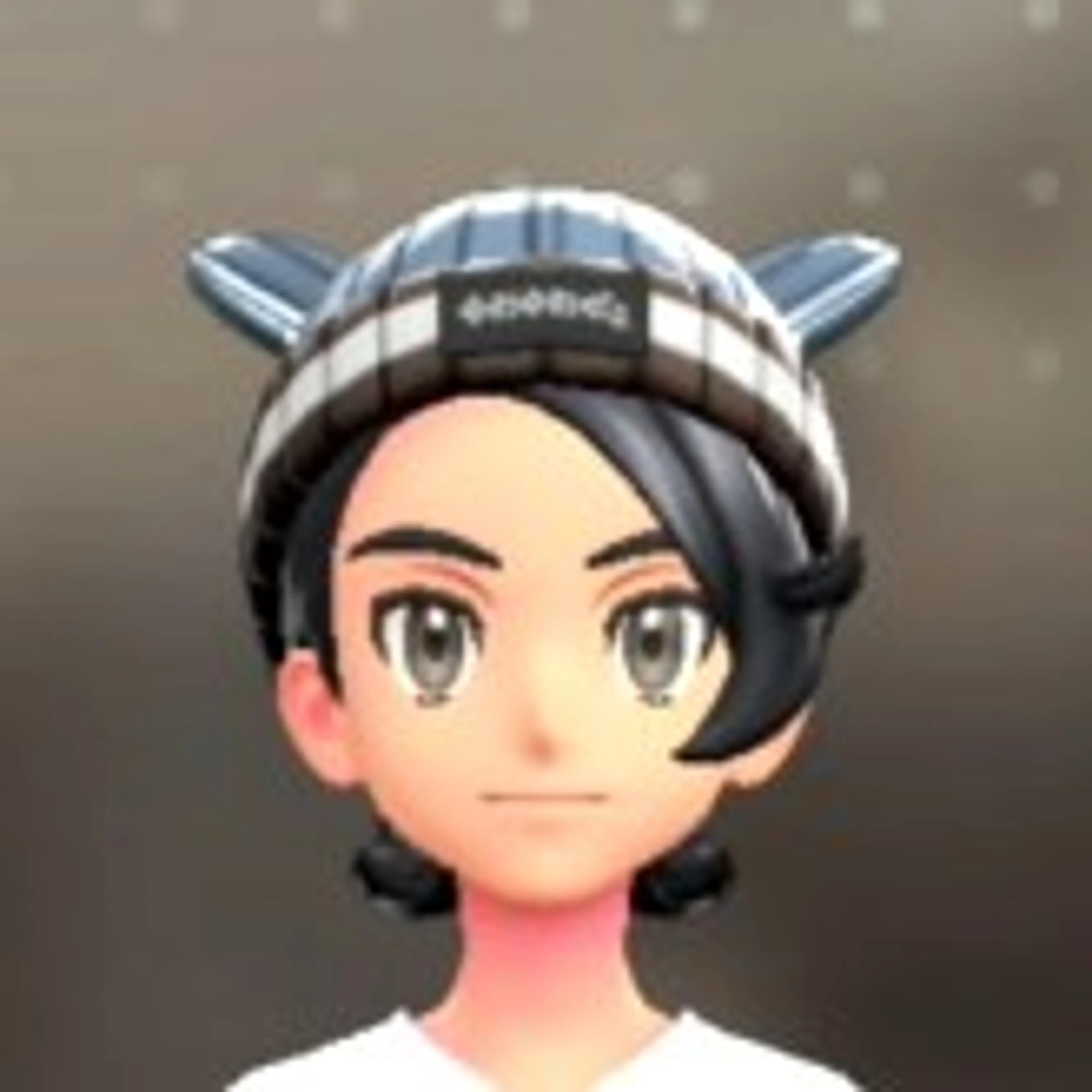 みみつきニットキャップ - ブルー×ブラウン