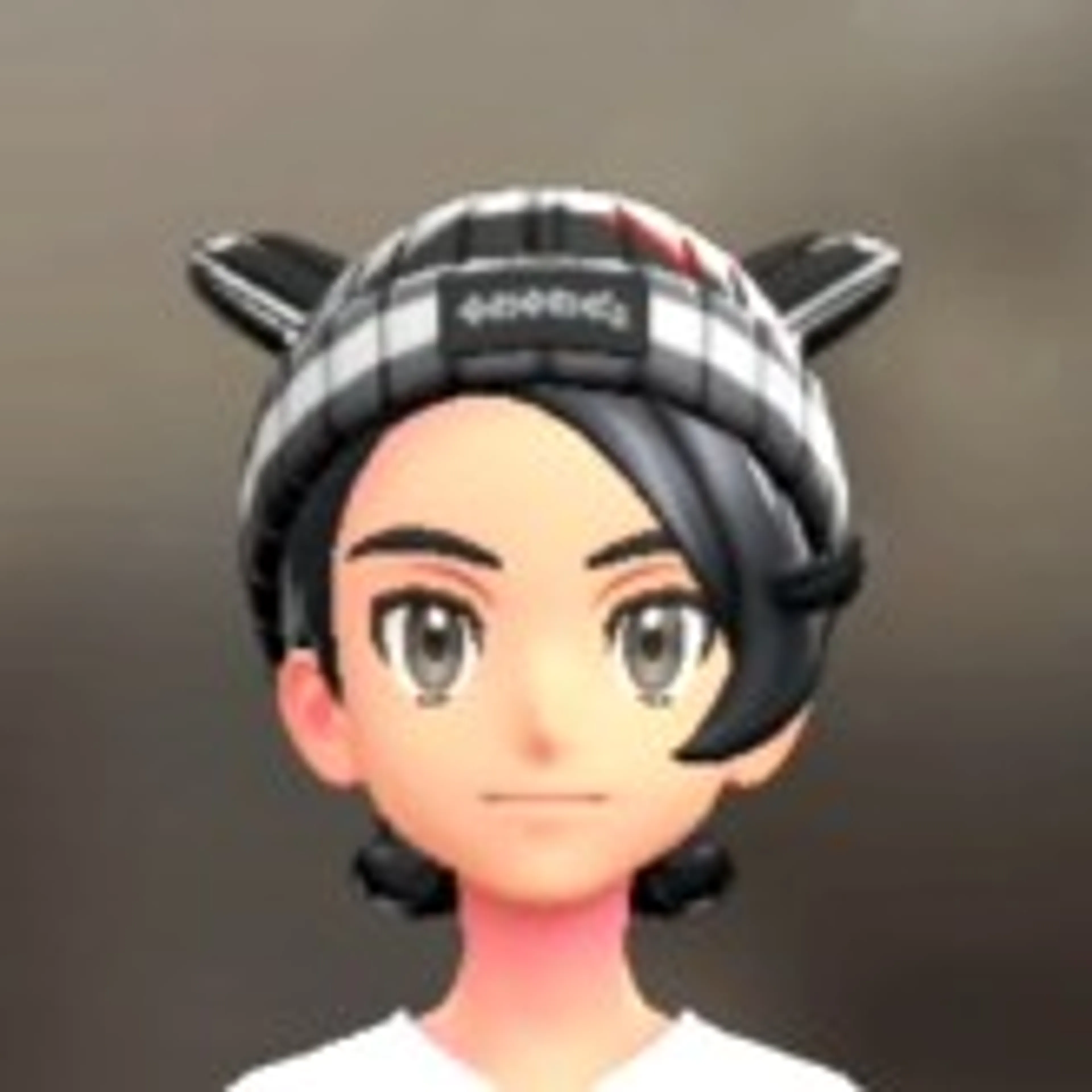 みみつきニットキャップ - ブラック×グレー