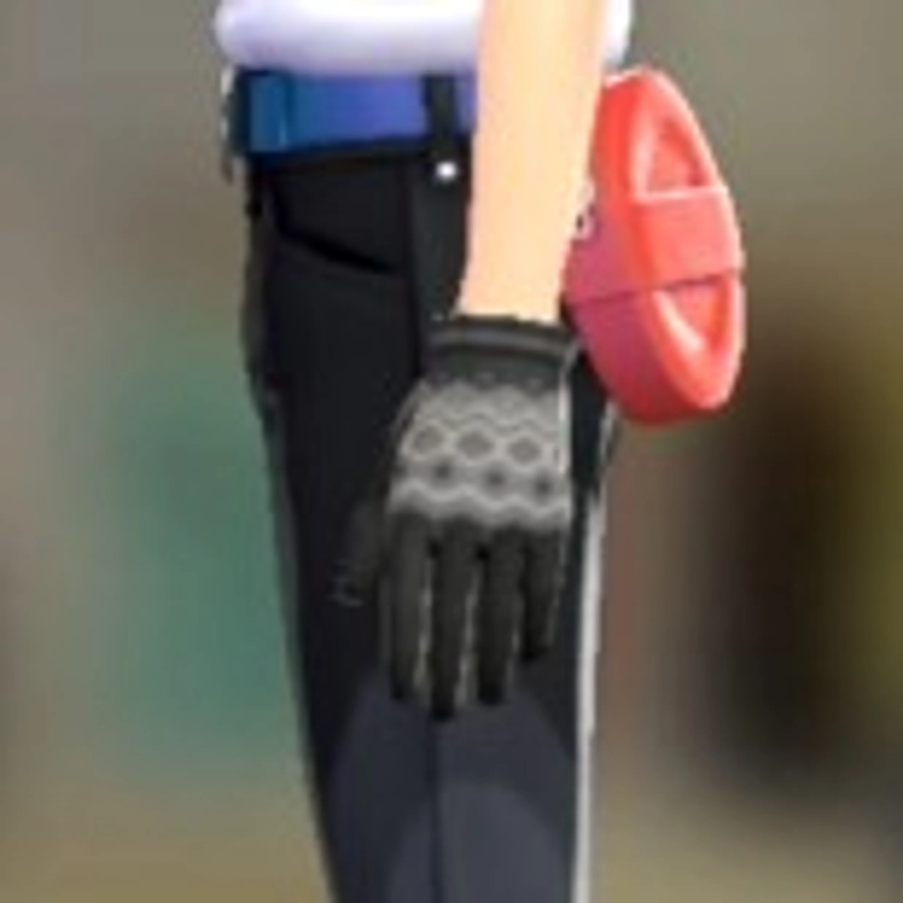 ジオメトリーニットグローブ - ブラック