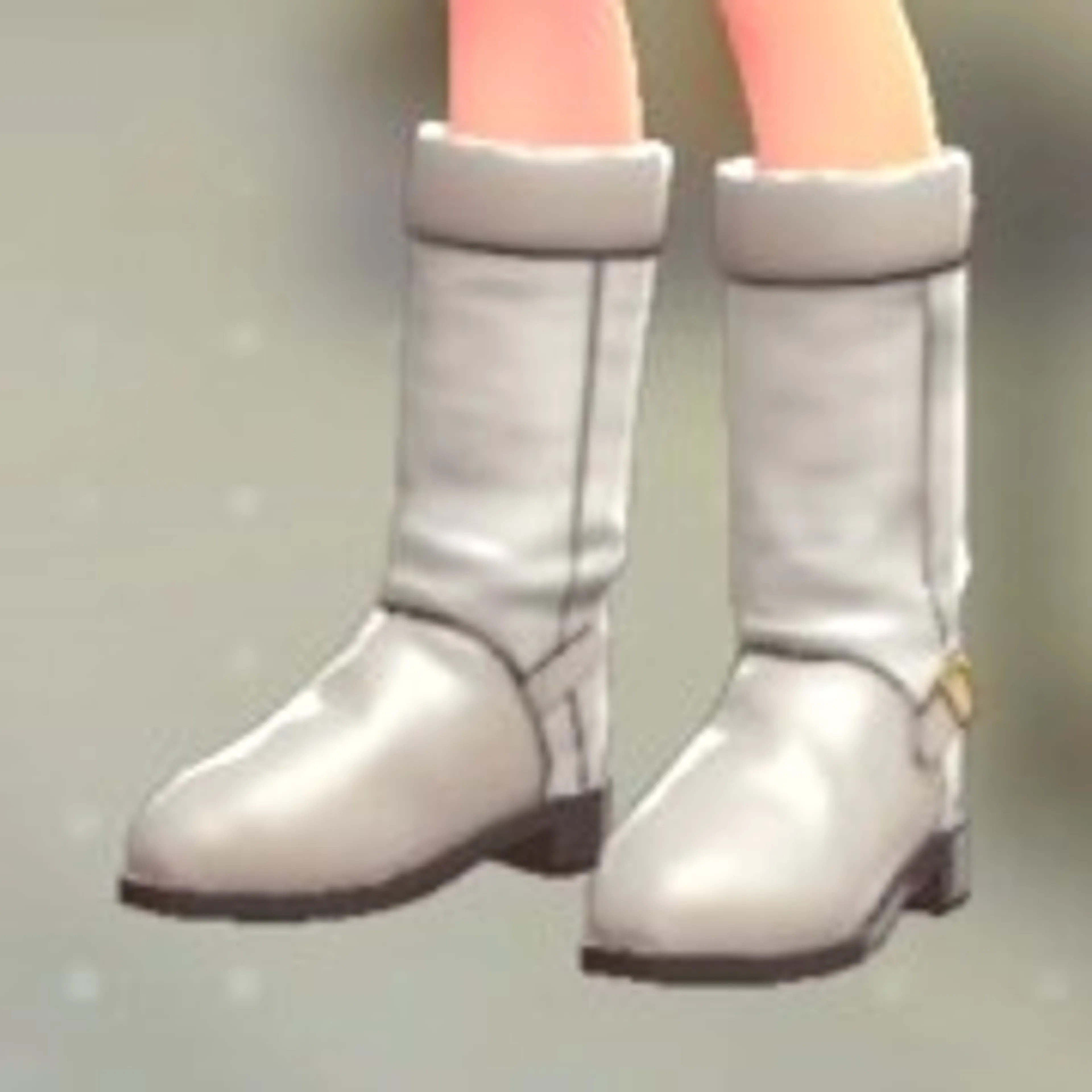 スウェードロングブーツ - ホワイト